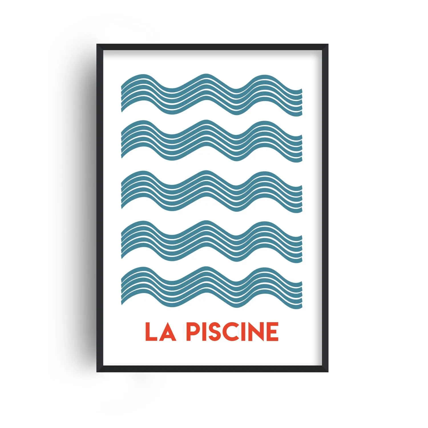 La Piscine A3 Art Print - White