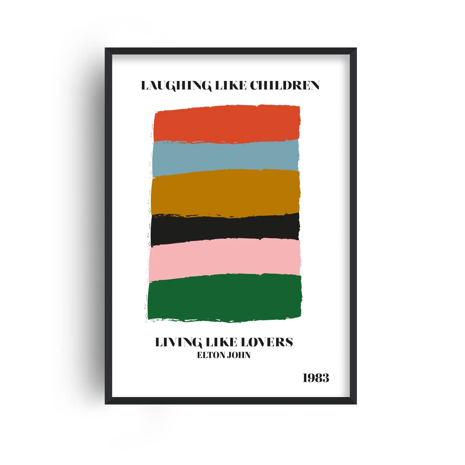 Laughing Like Children Living Like Lovers A4 Art Print - White
