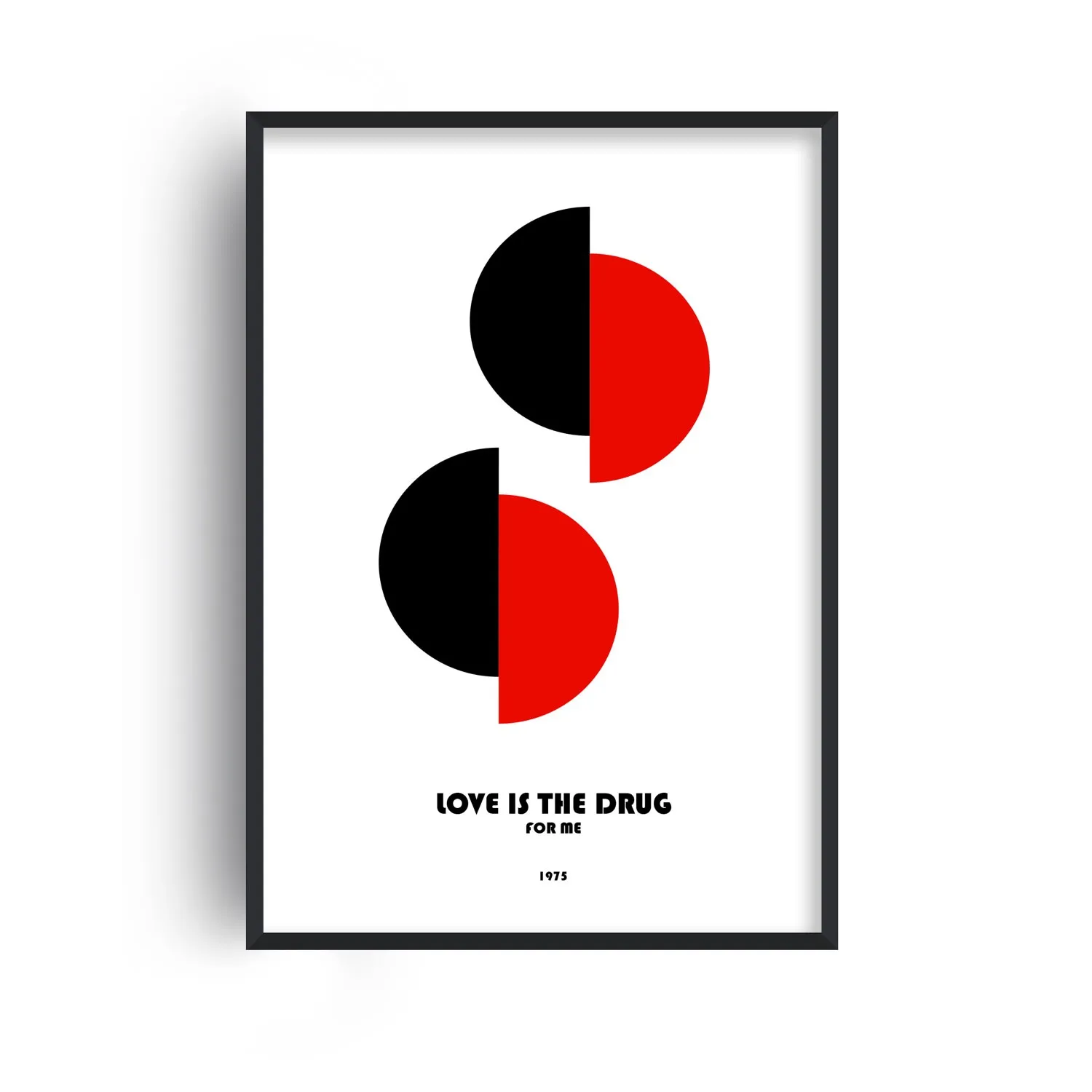 Love Is The Drug A2 Giclée Art Print - White image