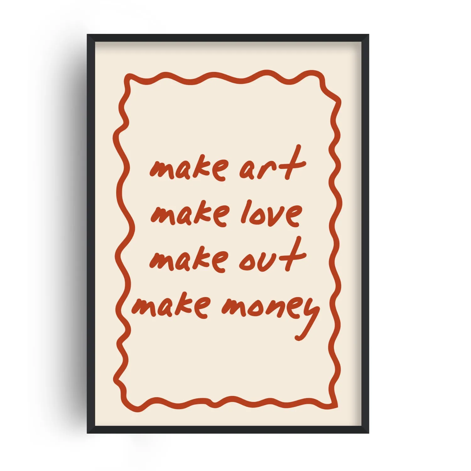 Make Art A2 Art Print - Red