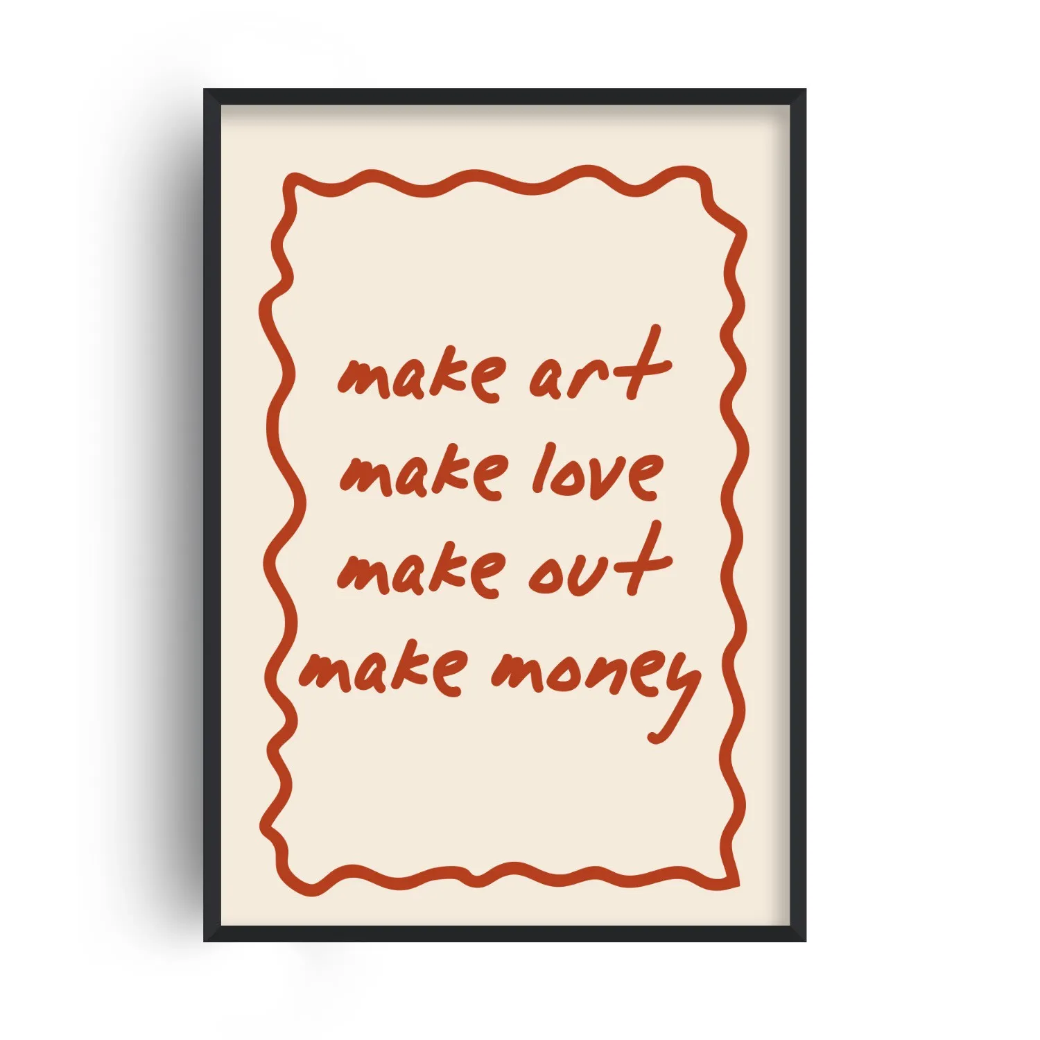 Make Art A4 Art Print - Red