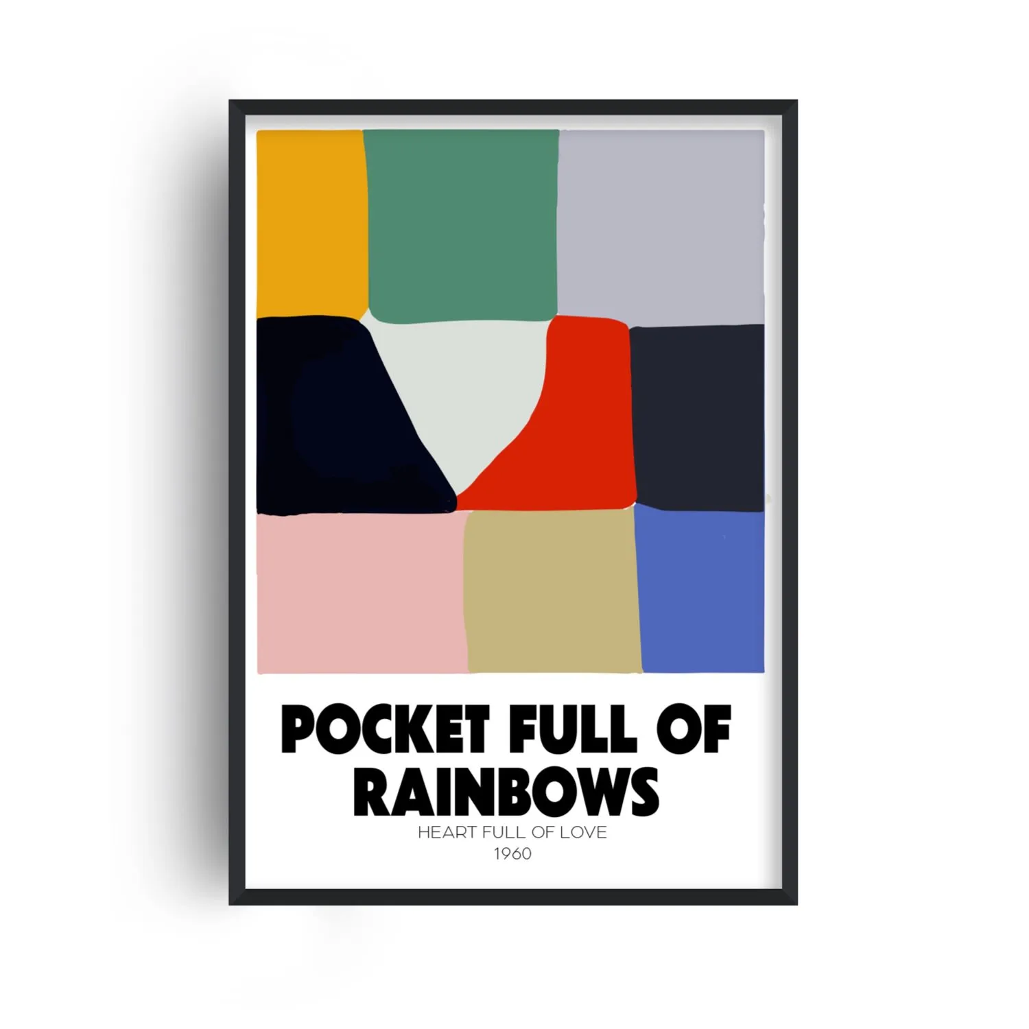 Pocket Full Of Rainbows A2 Art Print - White