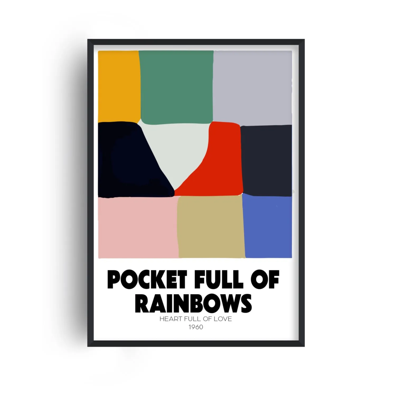 Pocket Full Of Rainbows A3 Art Print - White image