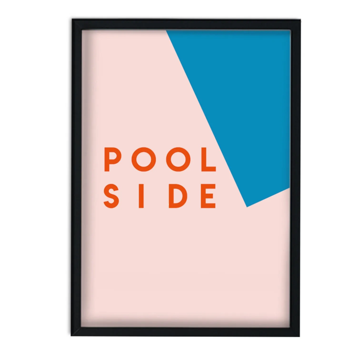 Pool Side A2 Retro Abstract Giclée Art Print - Blue image