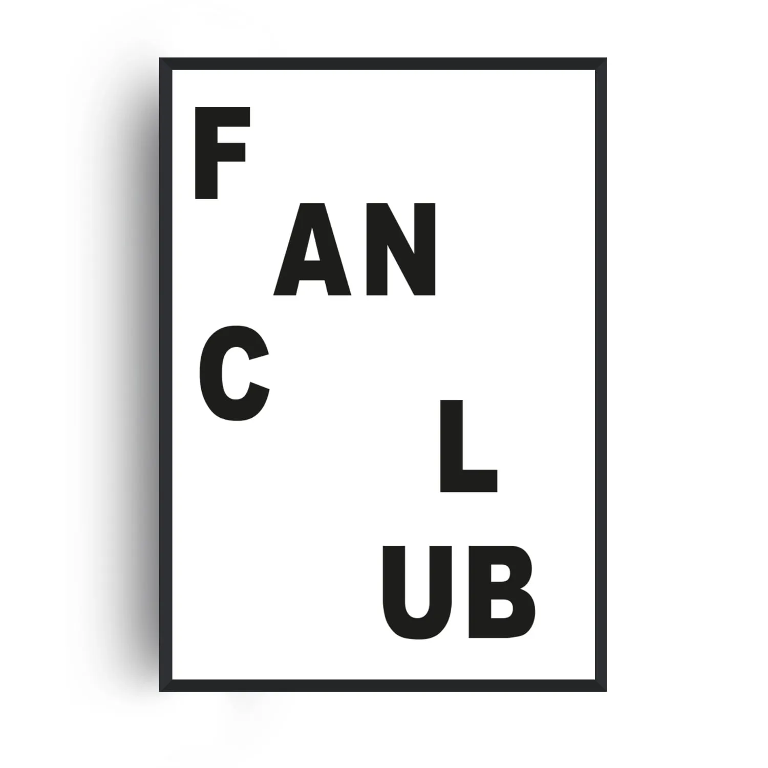 Retro Letter Giclee Art Print A2 - Black image