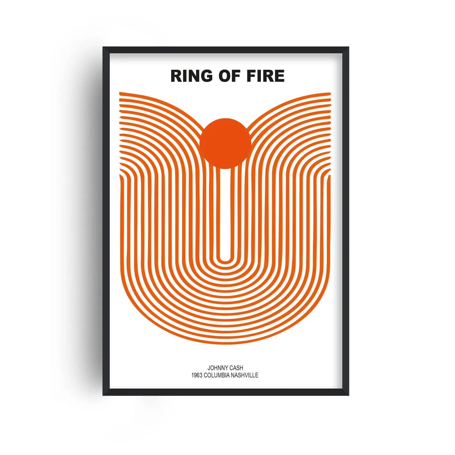Ring Of Fire A2 Art Print - Black/Red