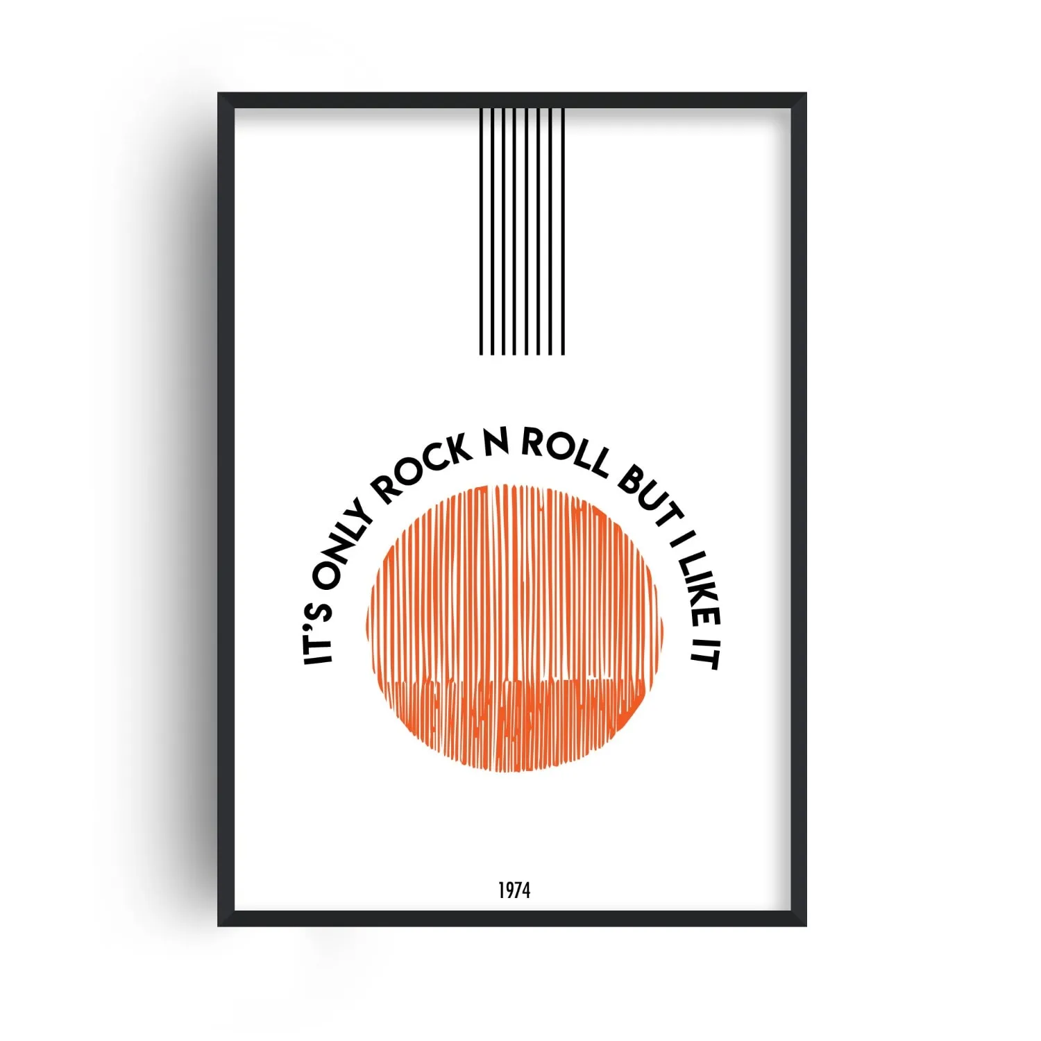 Rolling Stones A2 Music Art Print - White image