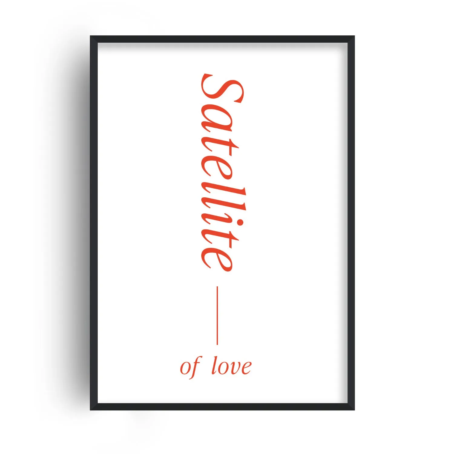 Satellite Of Love A2 Retro Music Art Print - Red