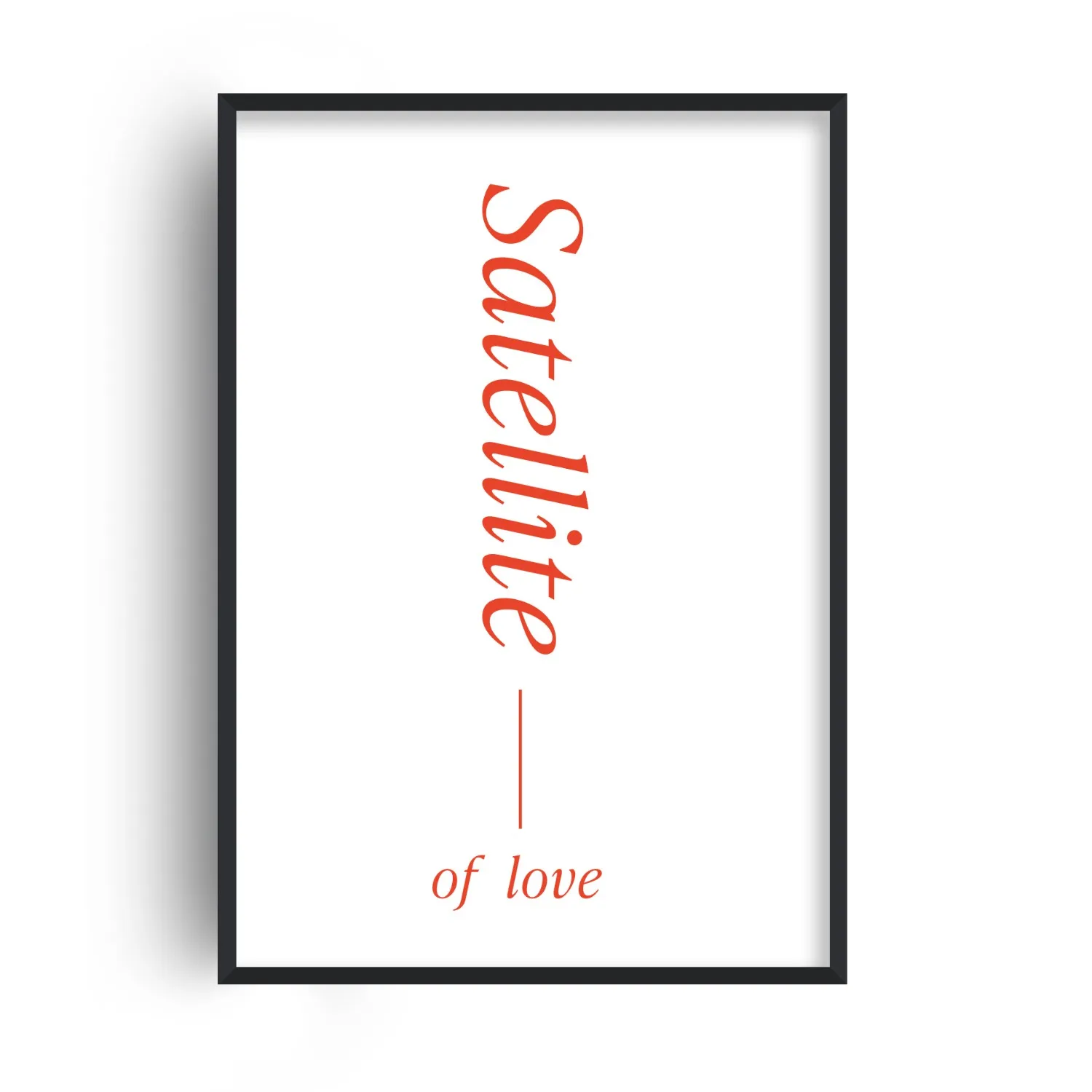 Satellite Of Love A3 Retro Music Art Print - Red image