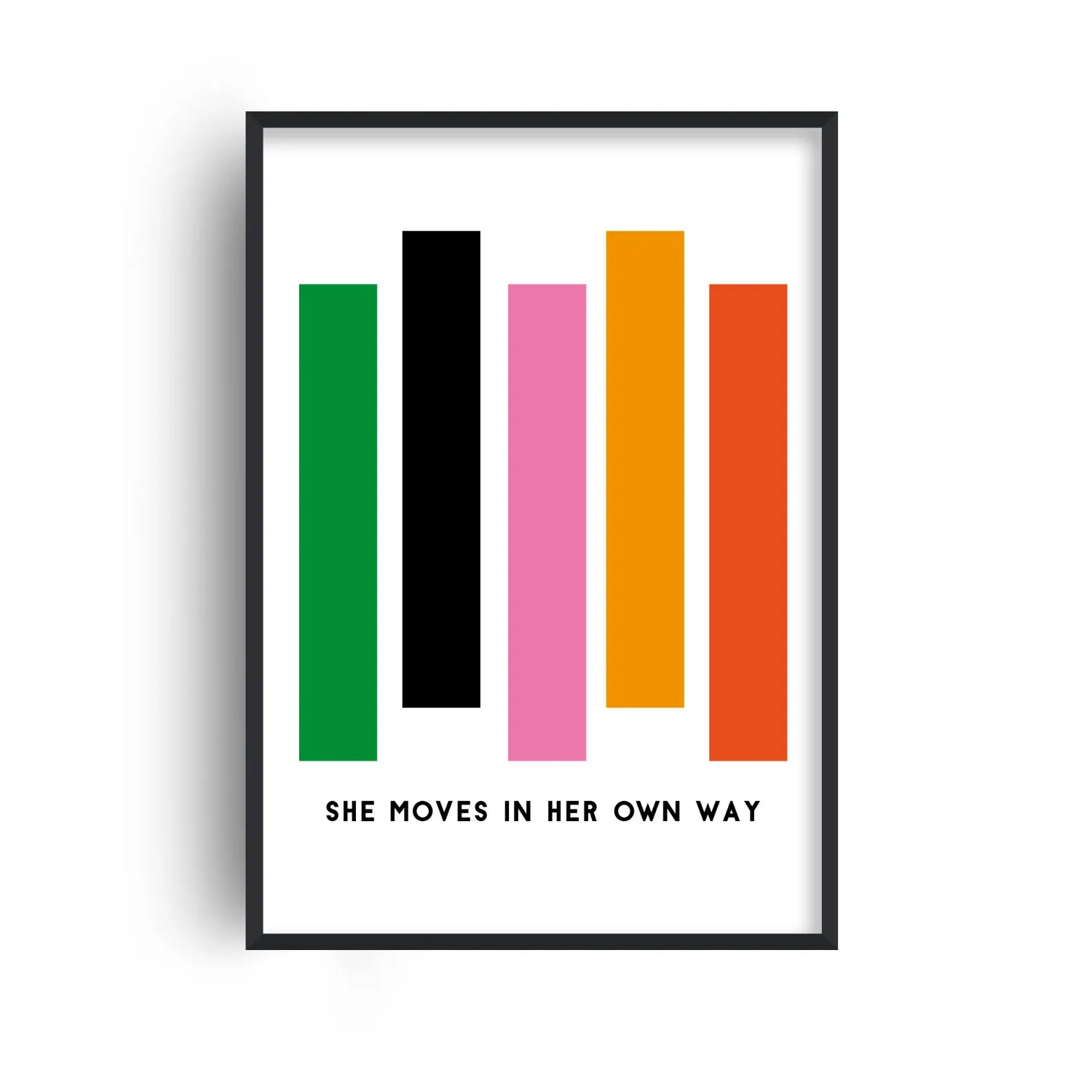 She Moves In Her Own Way A2 Giclée Art Print - White