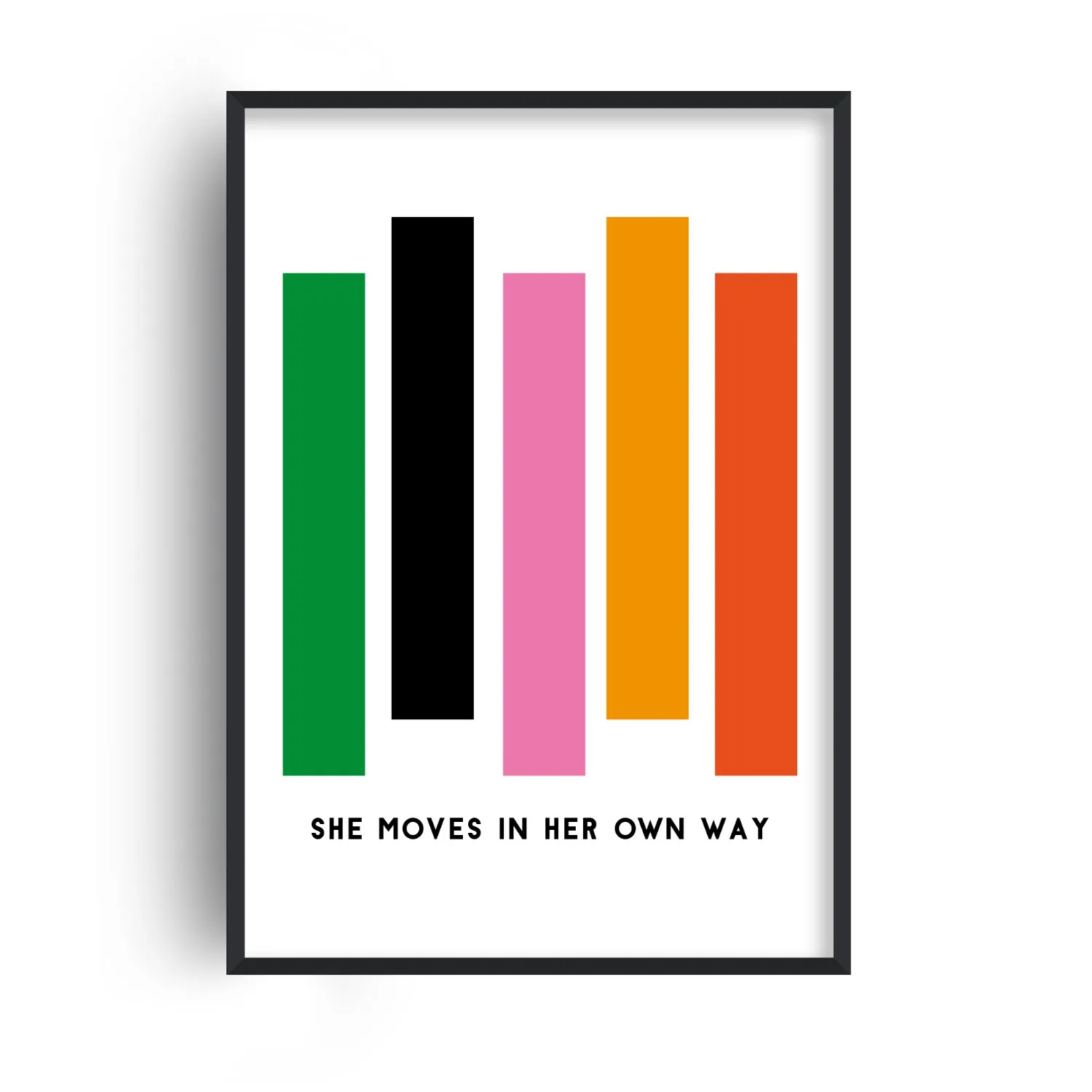 She Moves In Her Own Way A3 Giclée Art Print - White