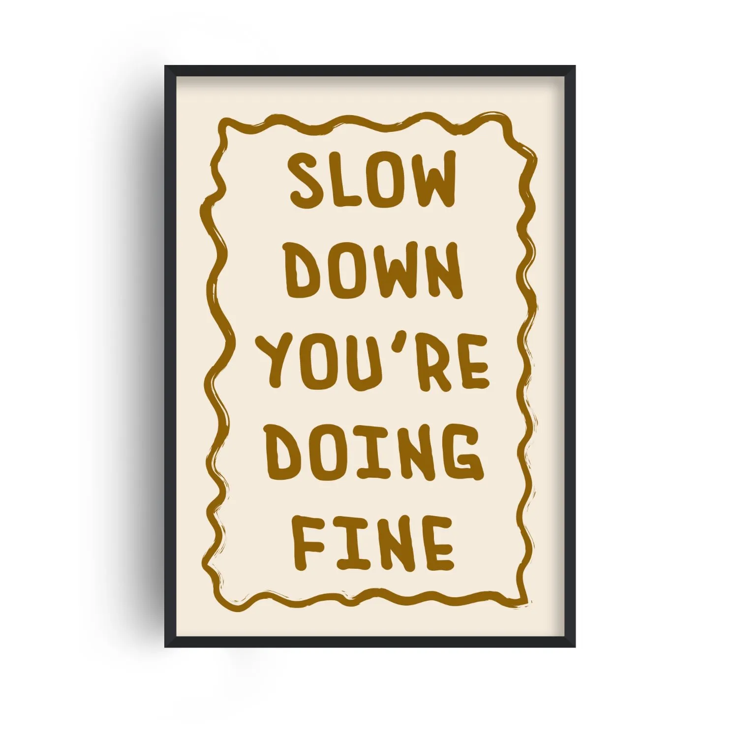 Slow Down A2 Music Quote Art Print - Green
