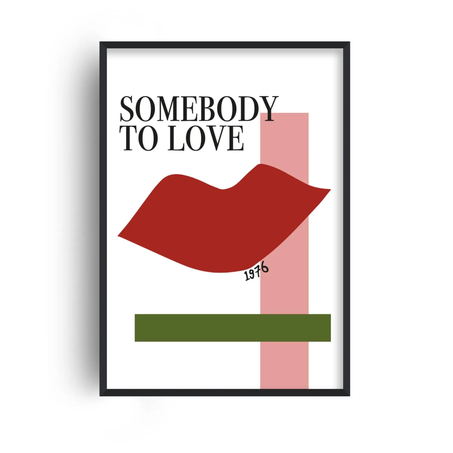 Somebody To Love A2 Art Print - White image