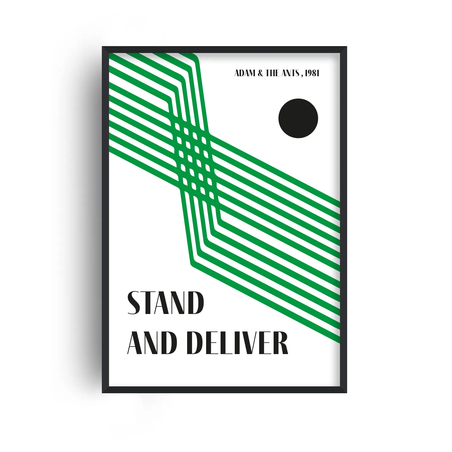 Stand And Deliver A2 Giclée Art Print - Green/Black