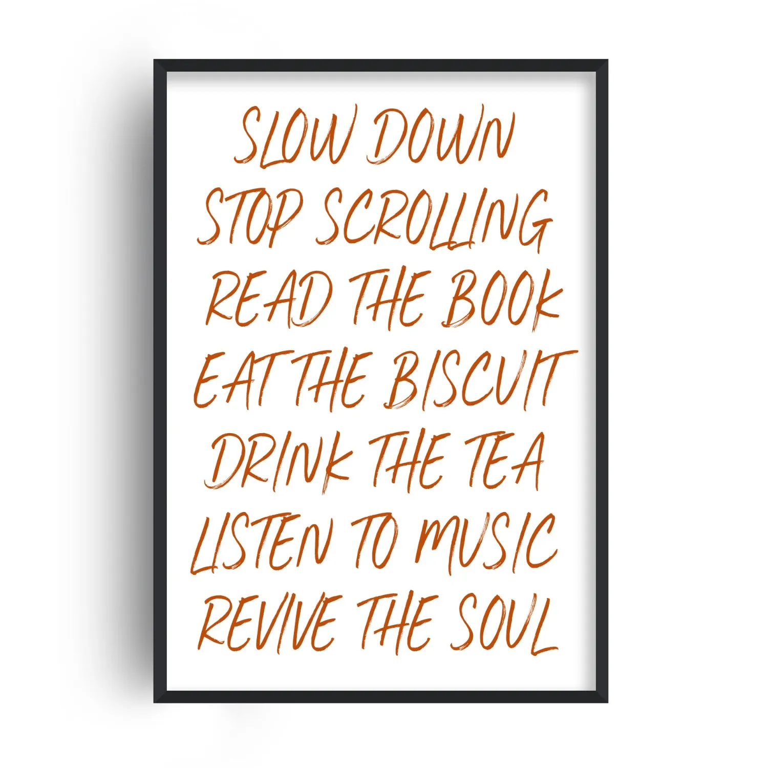 Stop Scrolling A2 Art Print - Orange