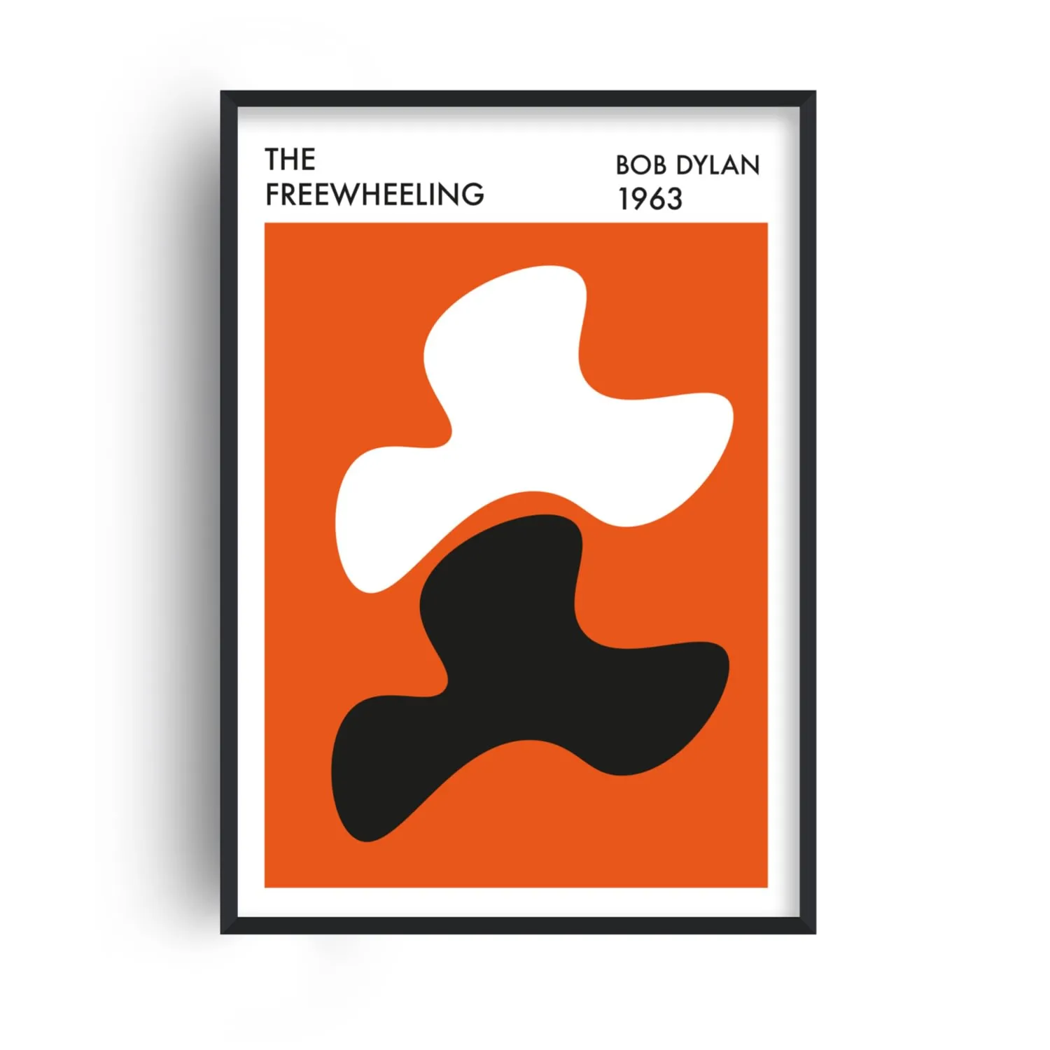 The Freewheeling Bob Dylan A3 Art Print - Black/Red image