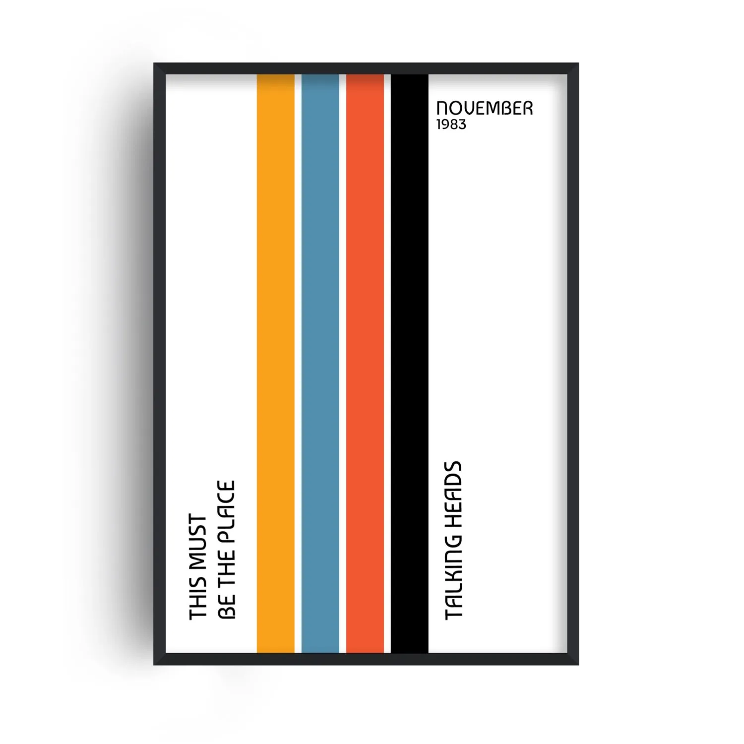 This Must Be The Place A3 Music Lyrics Art Print - White