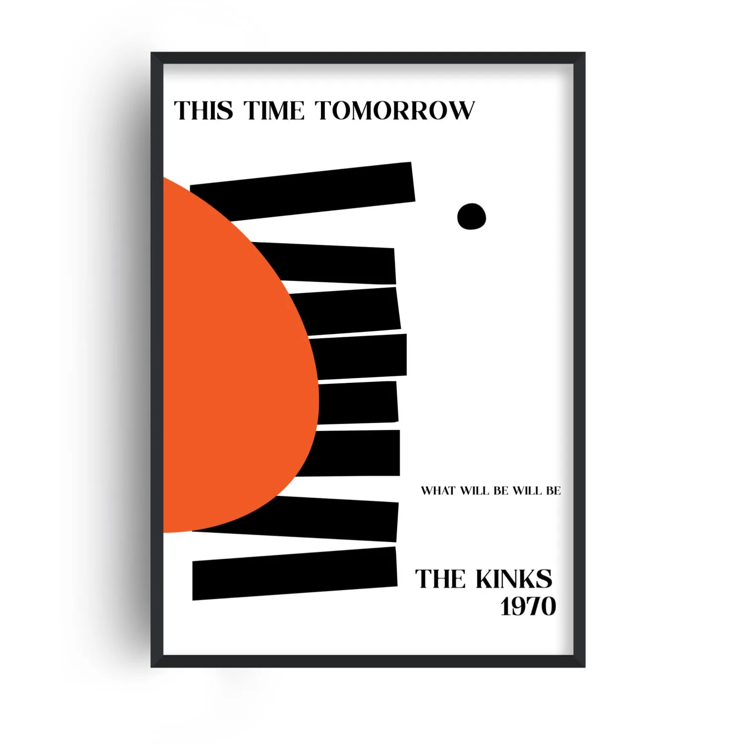 This Time Tomorrow The Kinks A2 Giclée Art Print - Black/Red