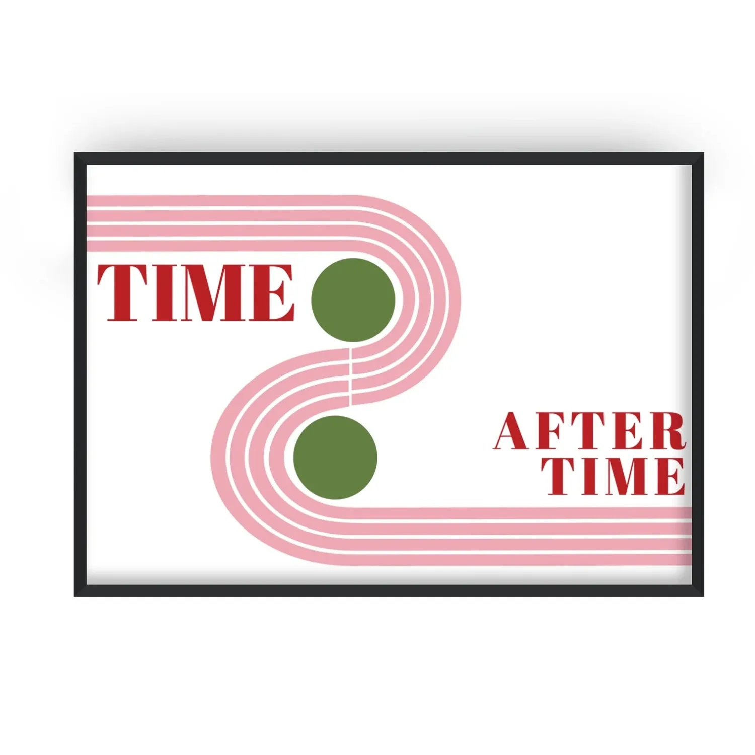 Time After Time A3 Retro Music Giclée Art Print - Green image