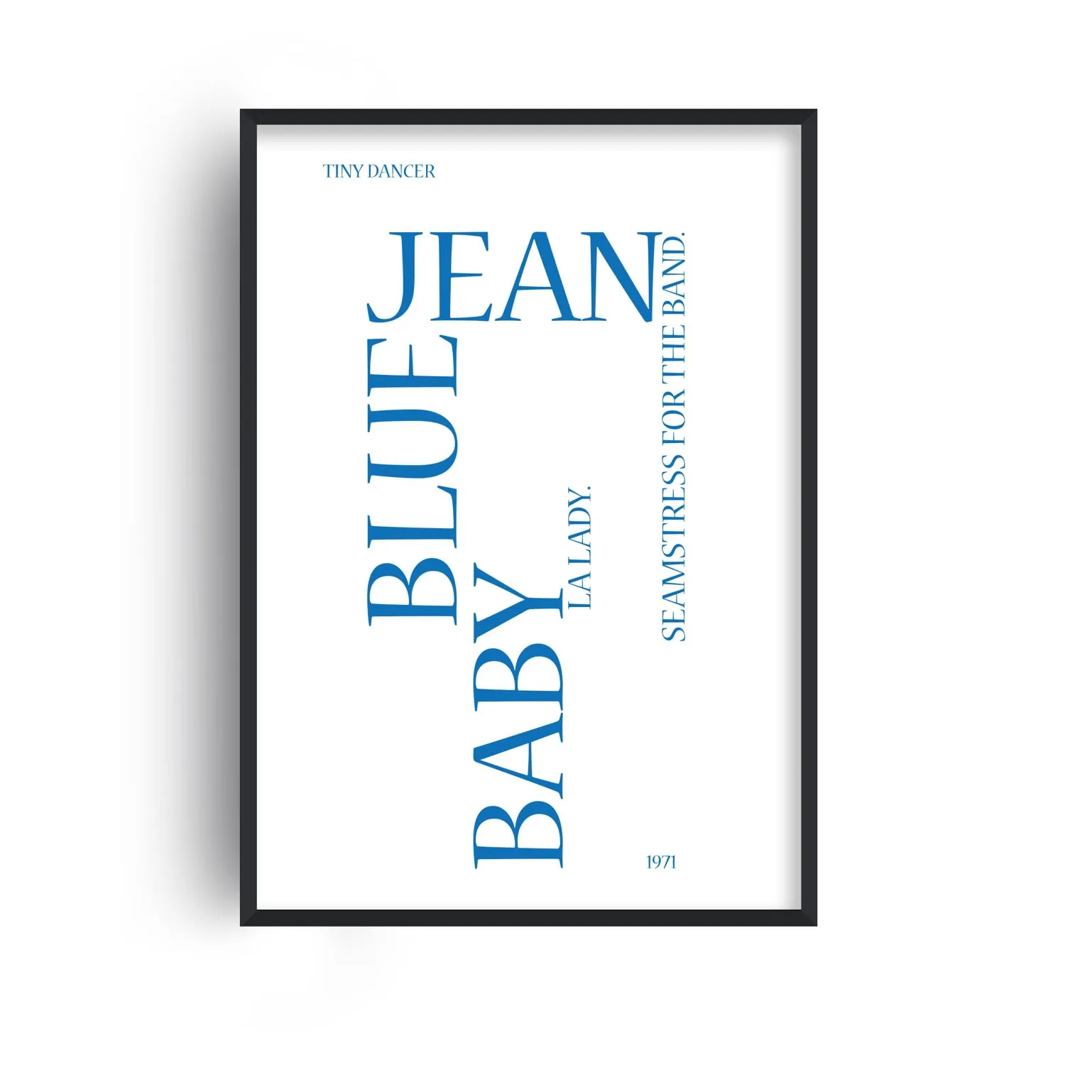 Tiny Dancer A3 Art Print - Blue image