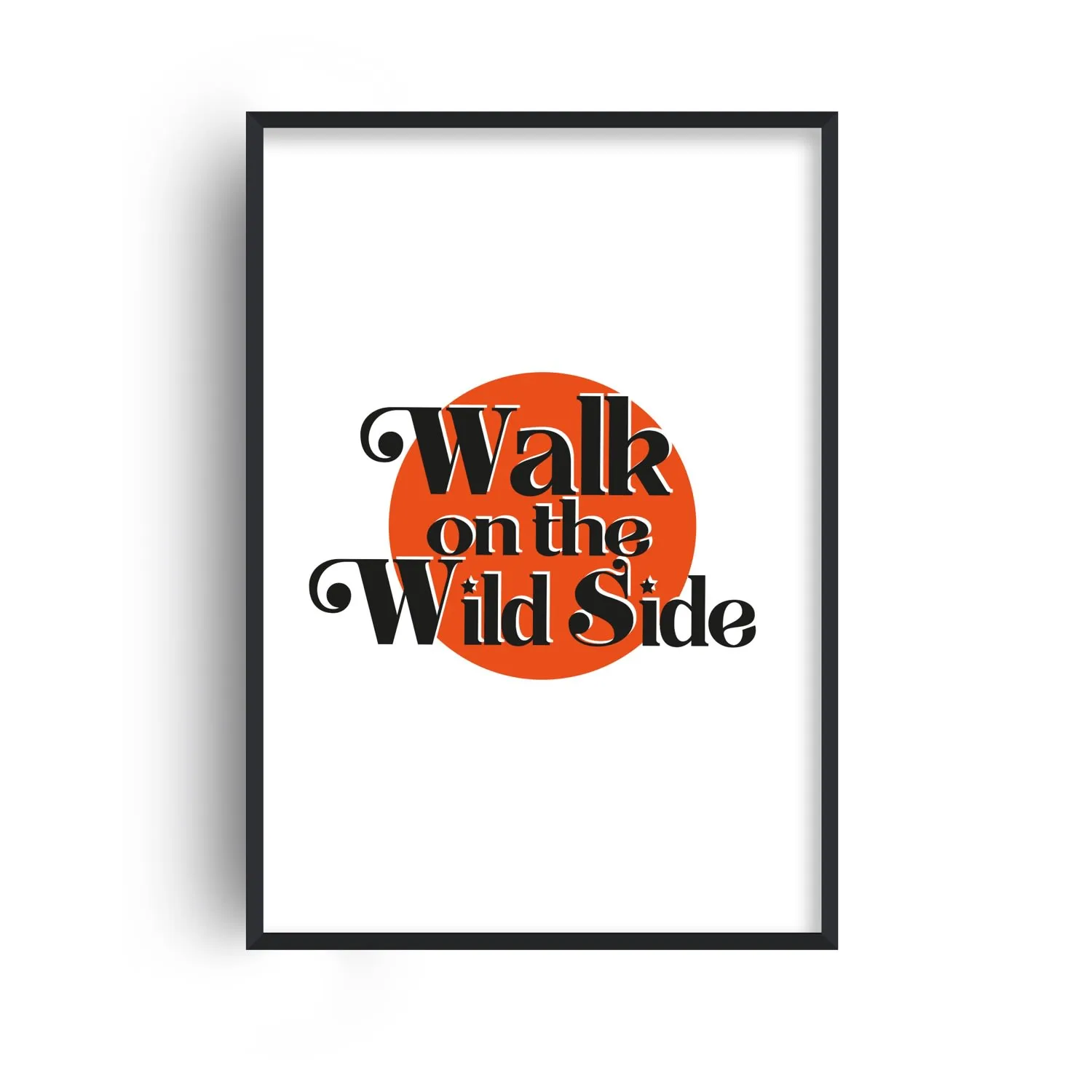 Walk On The Wild Side A3 Giclée Art Print - Black/White/Red