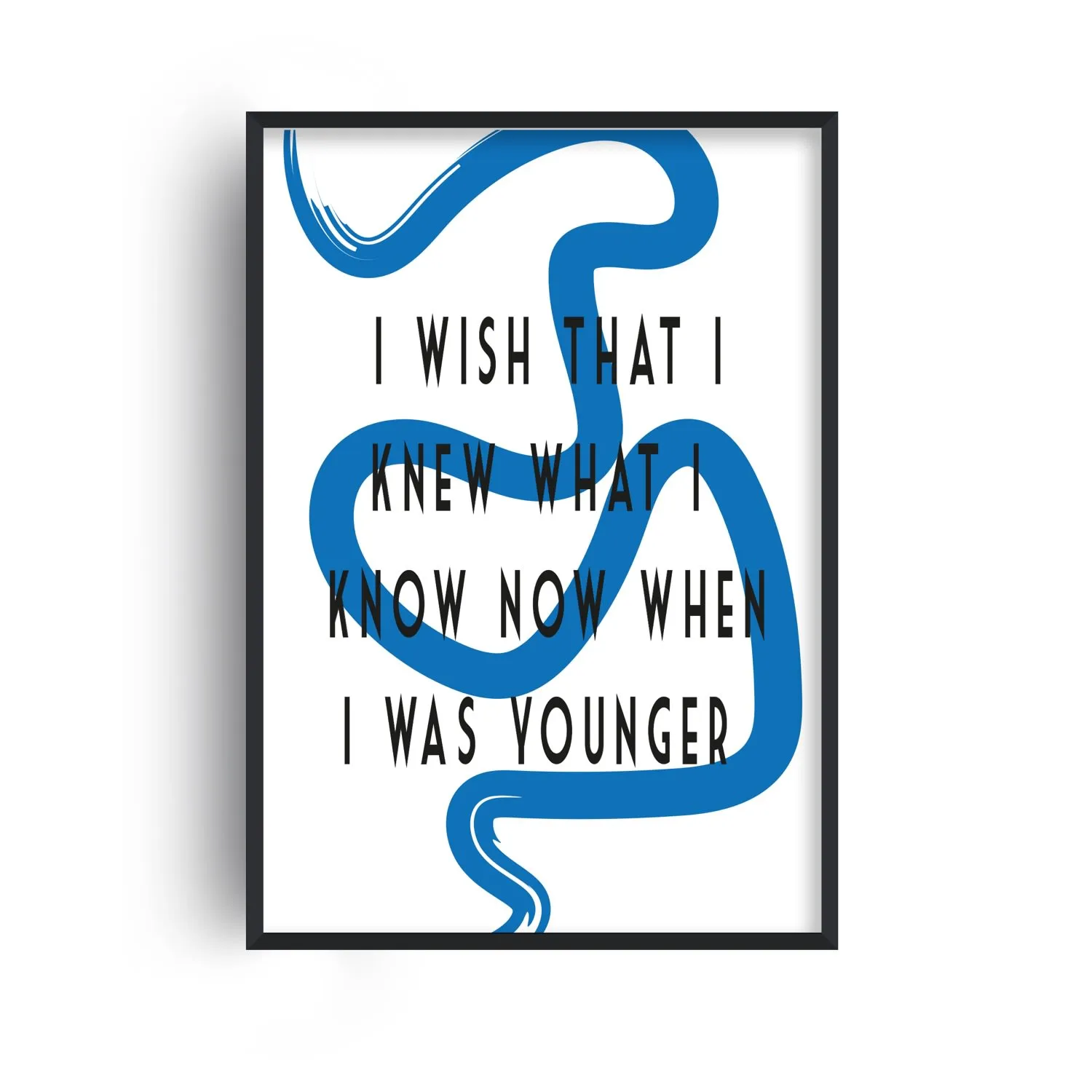 When I Was Older A2 Giclée Art Print - Black/Blue