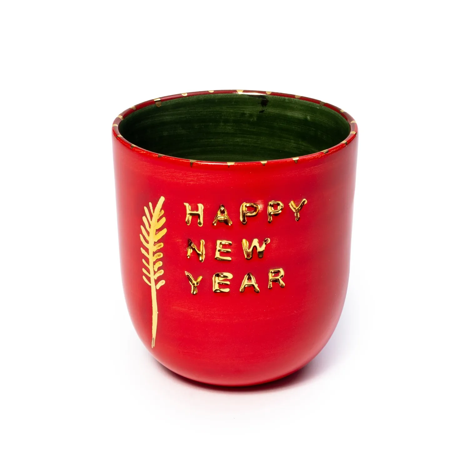 Happy New Year Mood Mug - Red, Ceramic