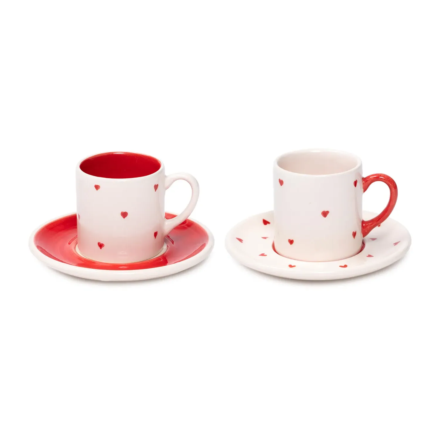 L'Amour Paris Coffee Set of Two - Red, White