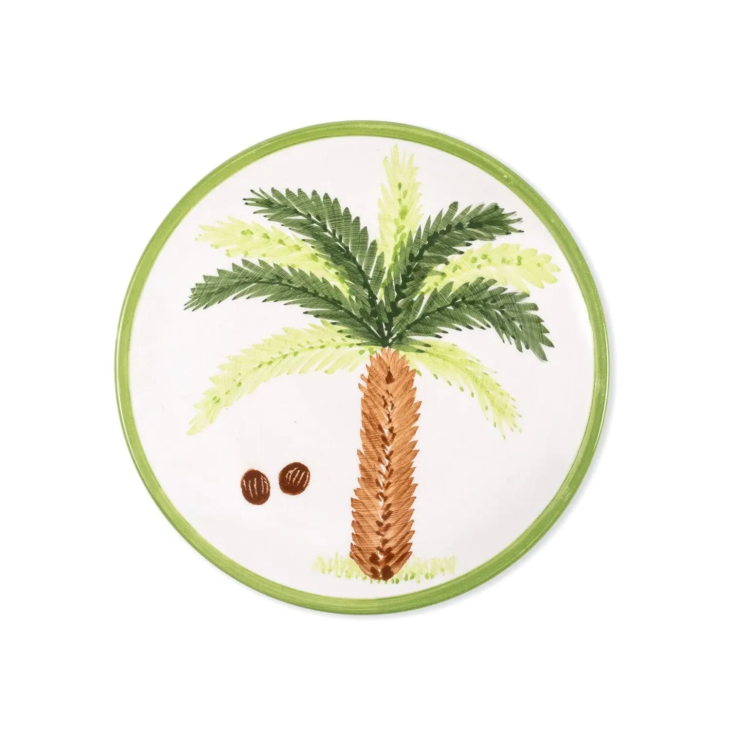 Palm Beach Dessert Plate - Green, Ceramic image