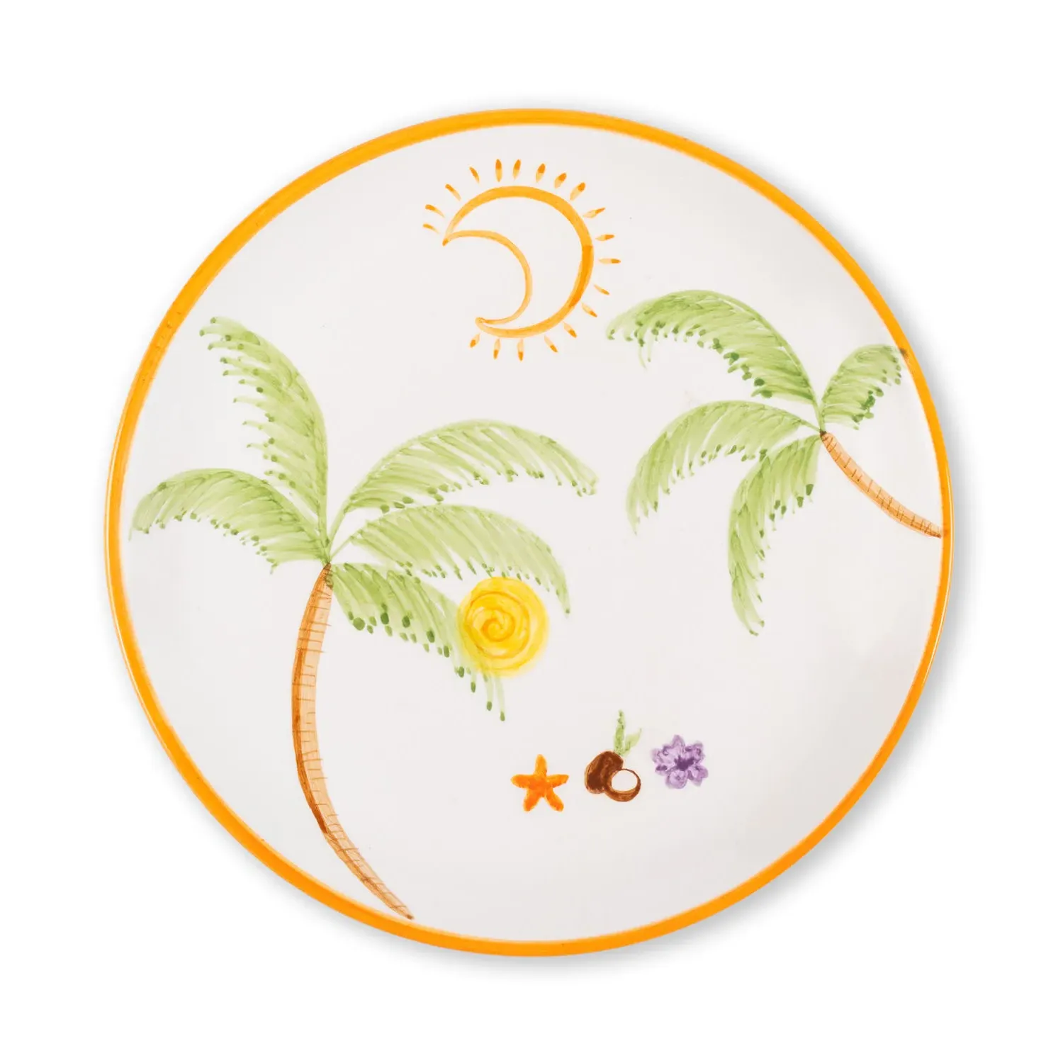 Palm Beach Dinner Plate - Green, Ceramic