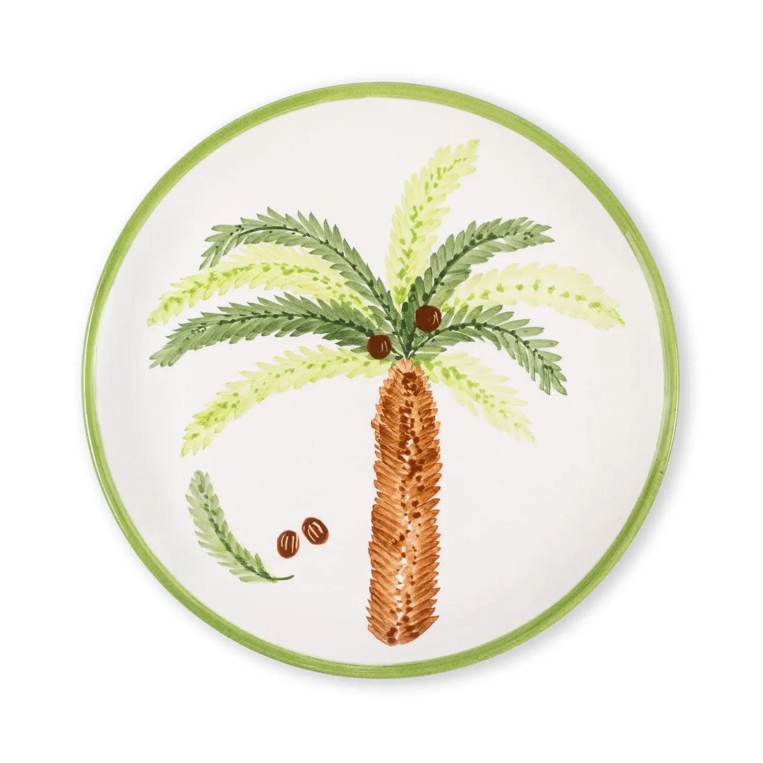 Palm Beach Dinner Plate - Green, Ceramic
