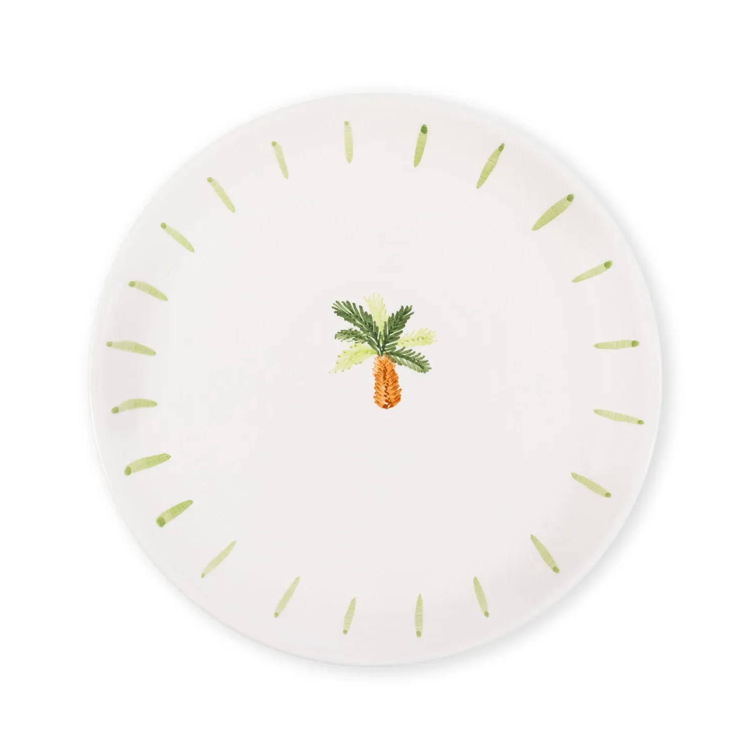 Palm Beach Line Dinner Plate - Green, Ceramic image