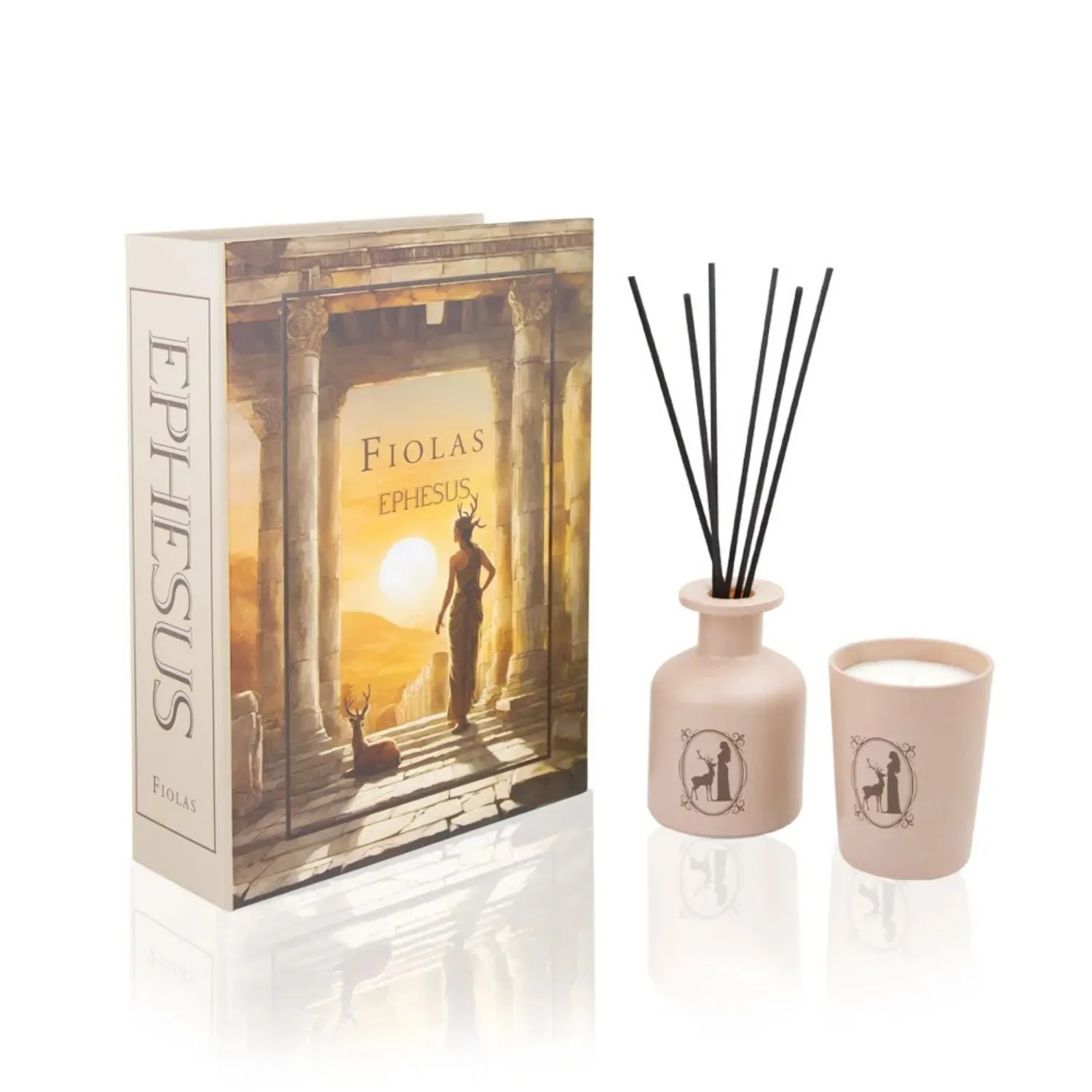 Neutrals Ephesus Diffuser & Candle Set - White image