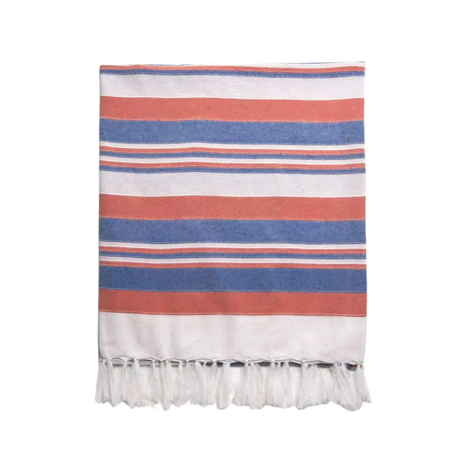 Bodrum Throw - Blue/White/Red, Cotton image