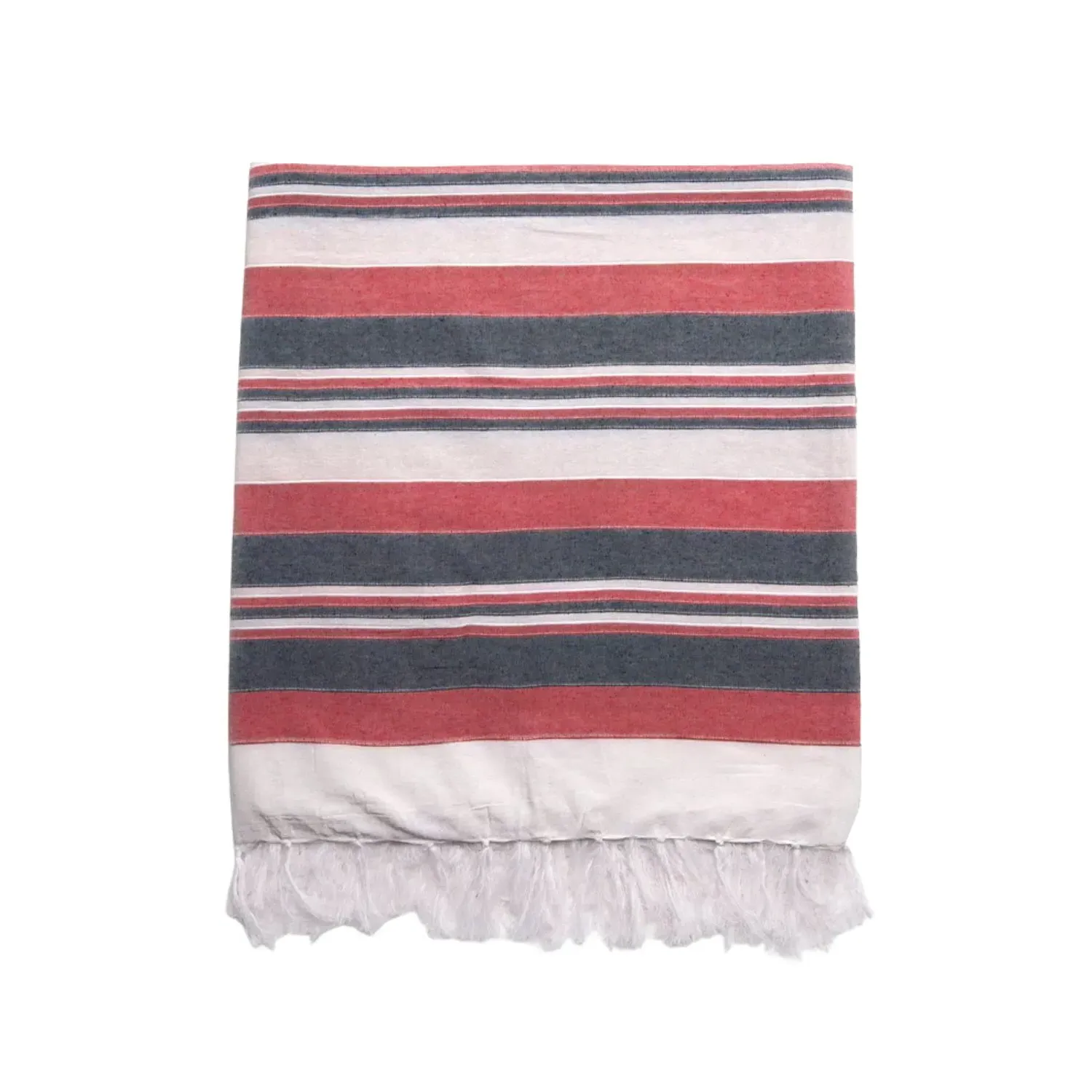 Costa Brava Throw - Grey/White/Red, Recycled Polyester image