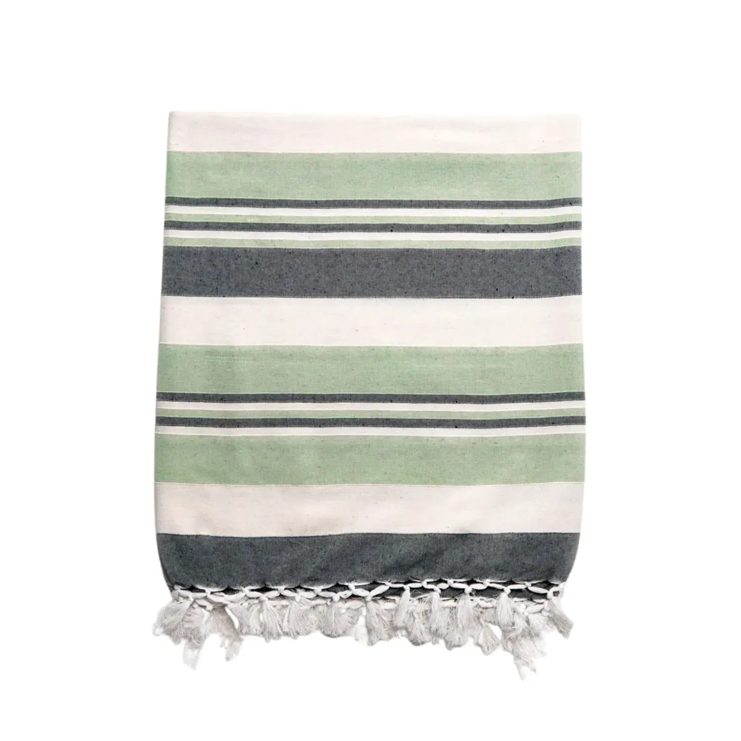 Mallorca Throw - Green/Grey, Cotton image