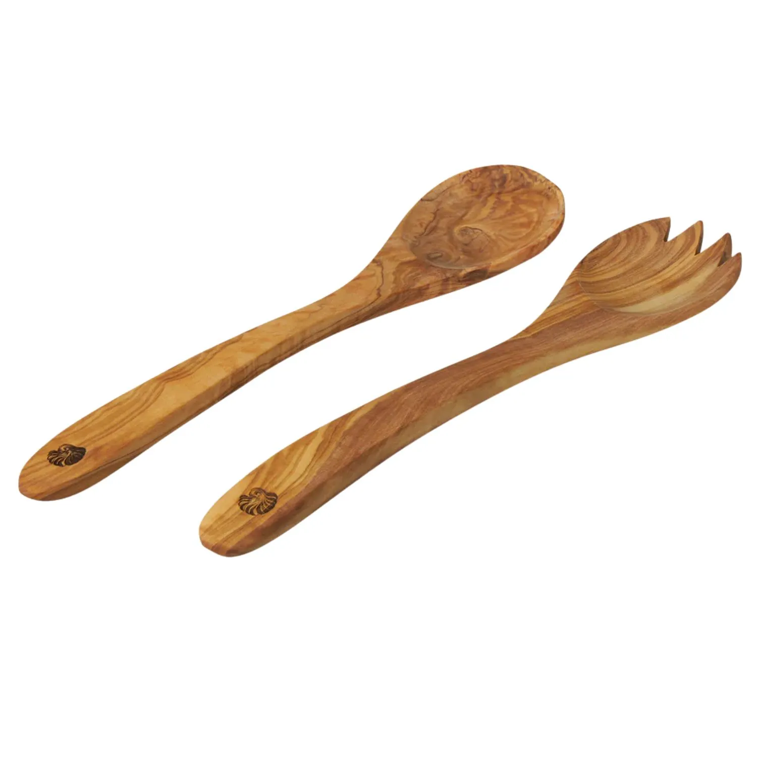 Yaya Olive Wood Salad Servers - Brown image
