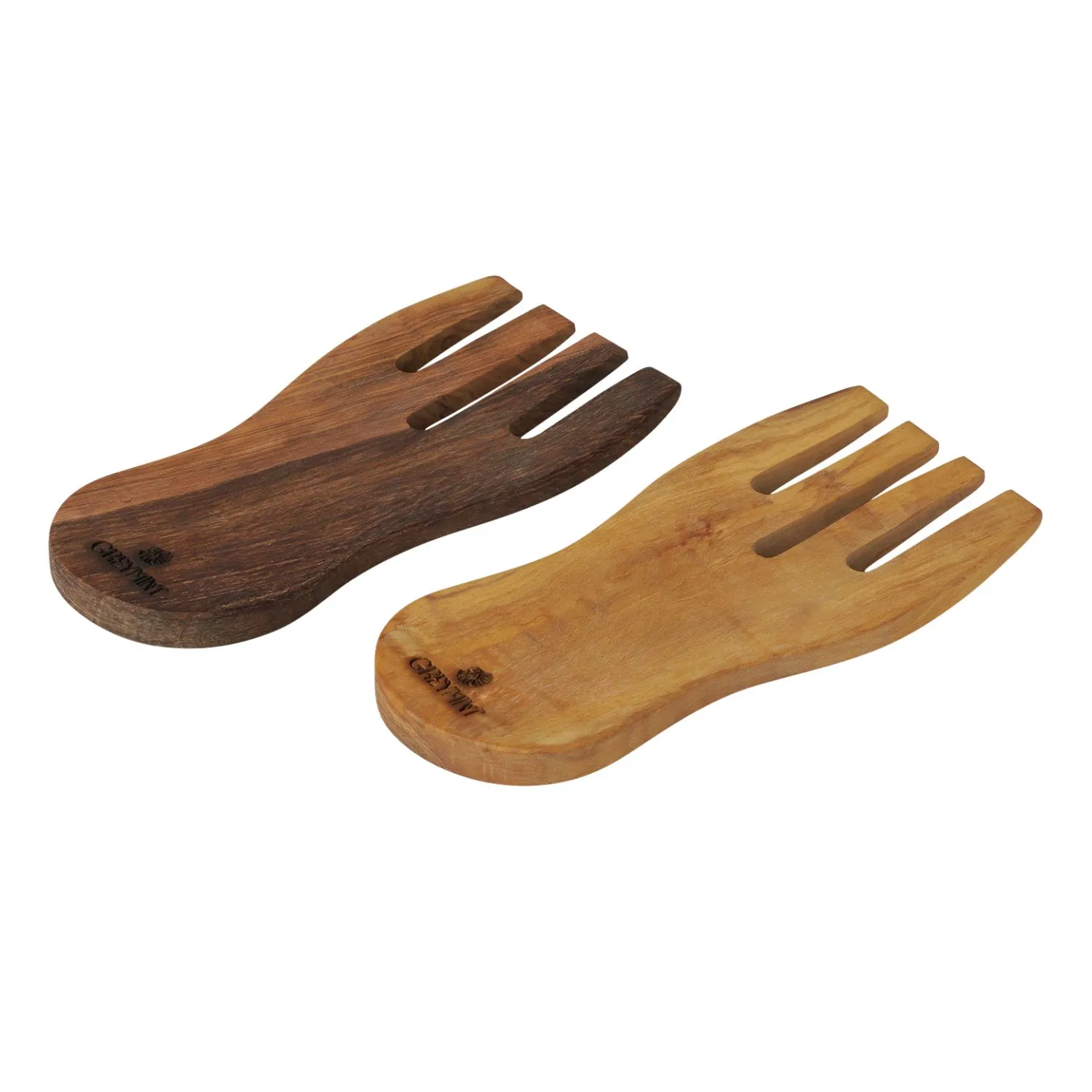 Yaya Olive Wood Salad Tossers - Brown
