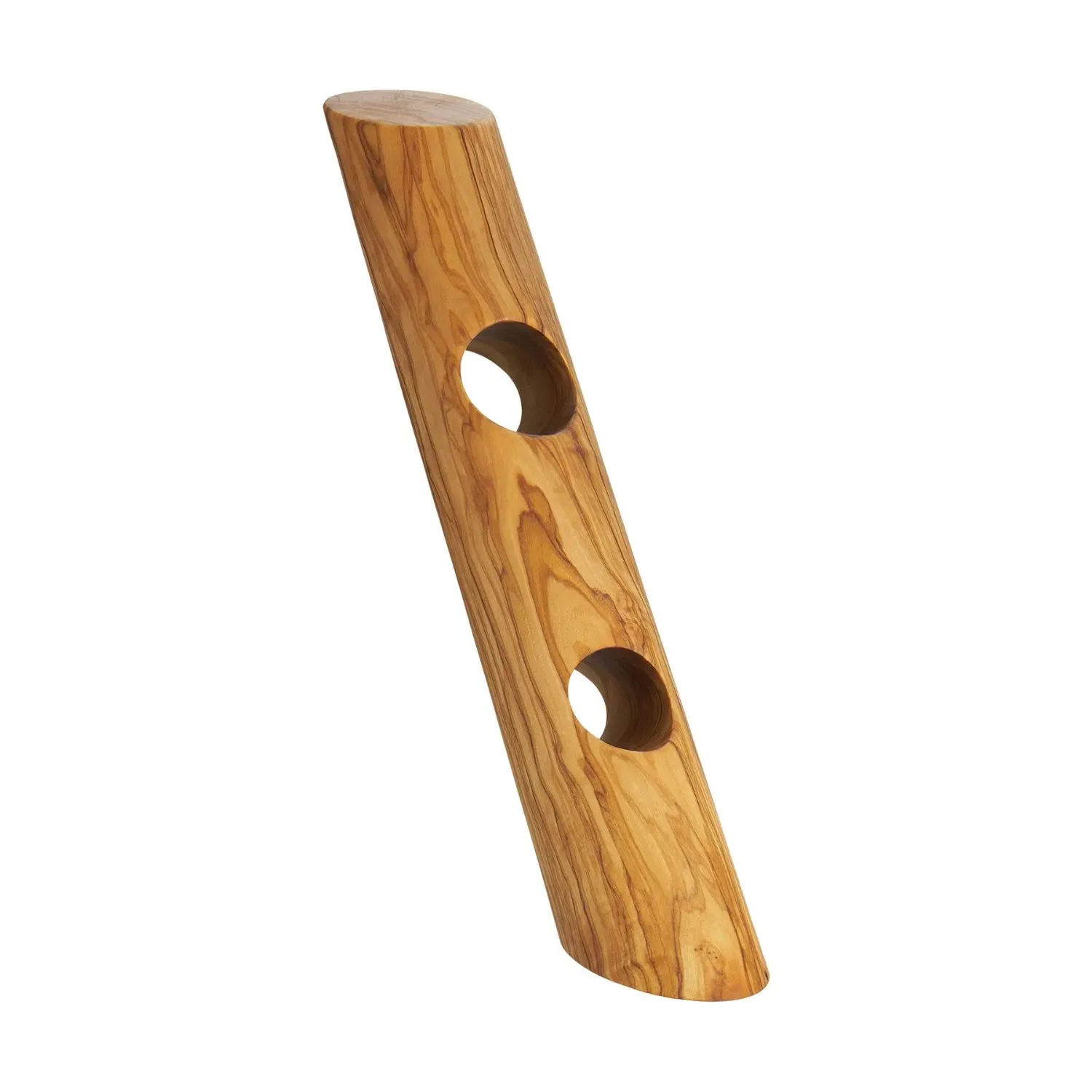 Yaya Olive Wood Wine Bottle Holder - Brown