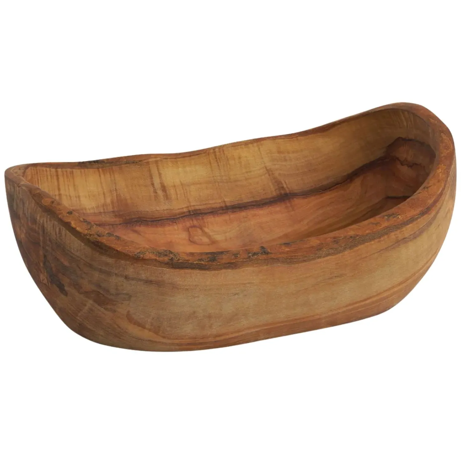 Yaya Olive Wood Wonky Bowl - Brown
