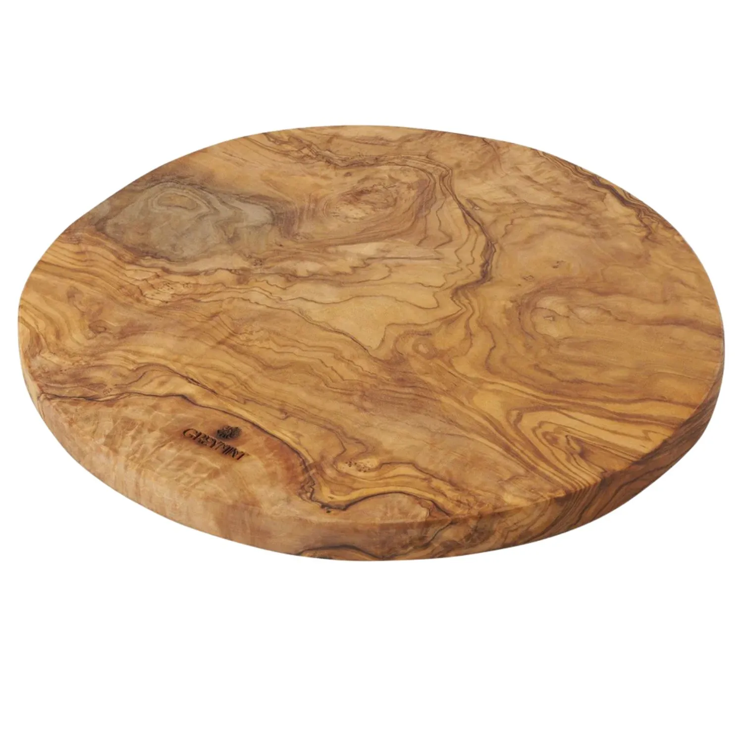 Yaya Round Olive Wood Cutting Board - Brown