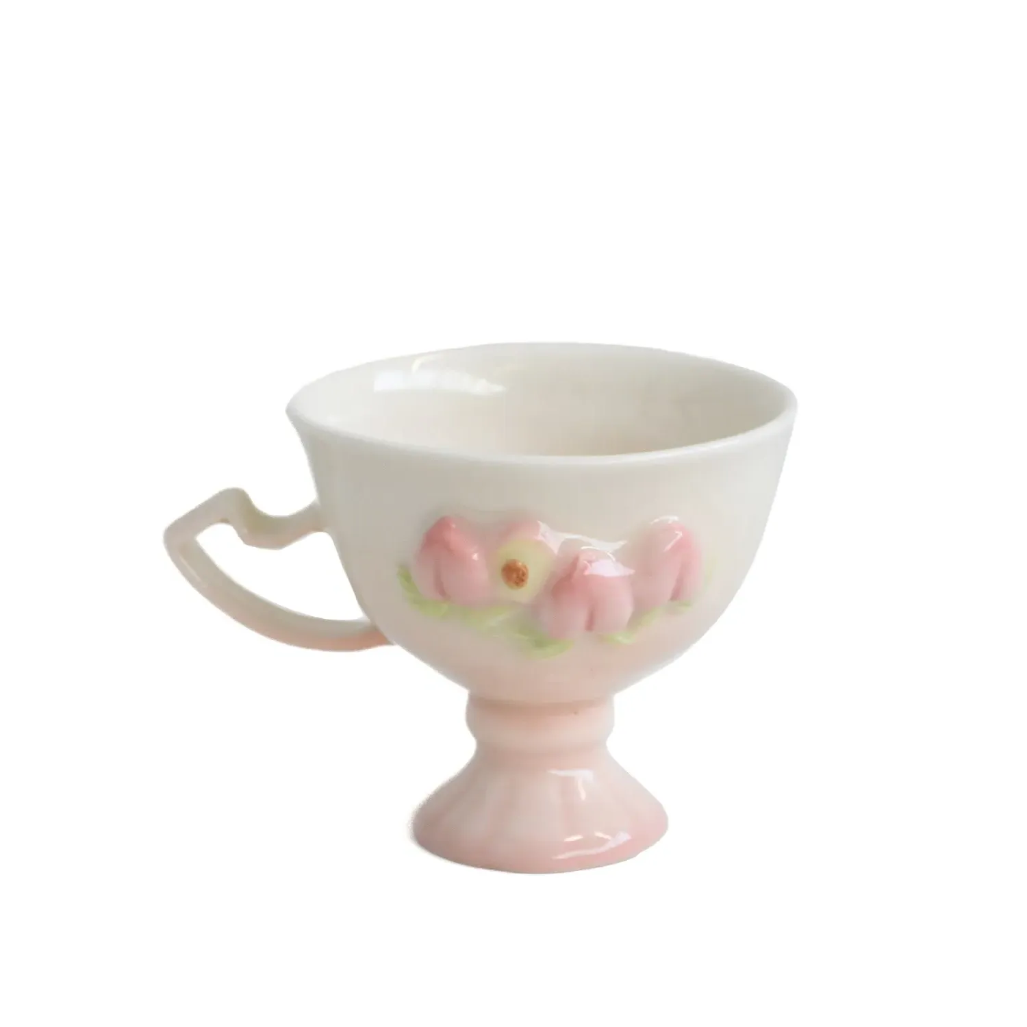 Peach It Four Surrealism Porcelain Cup - Green/Pink/Yellow image