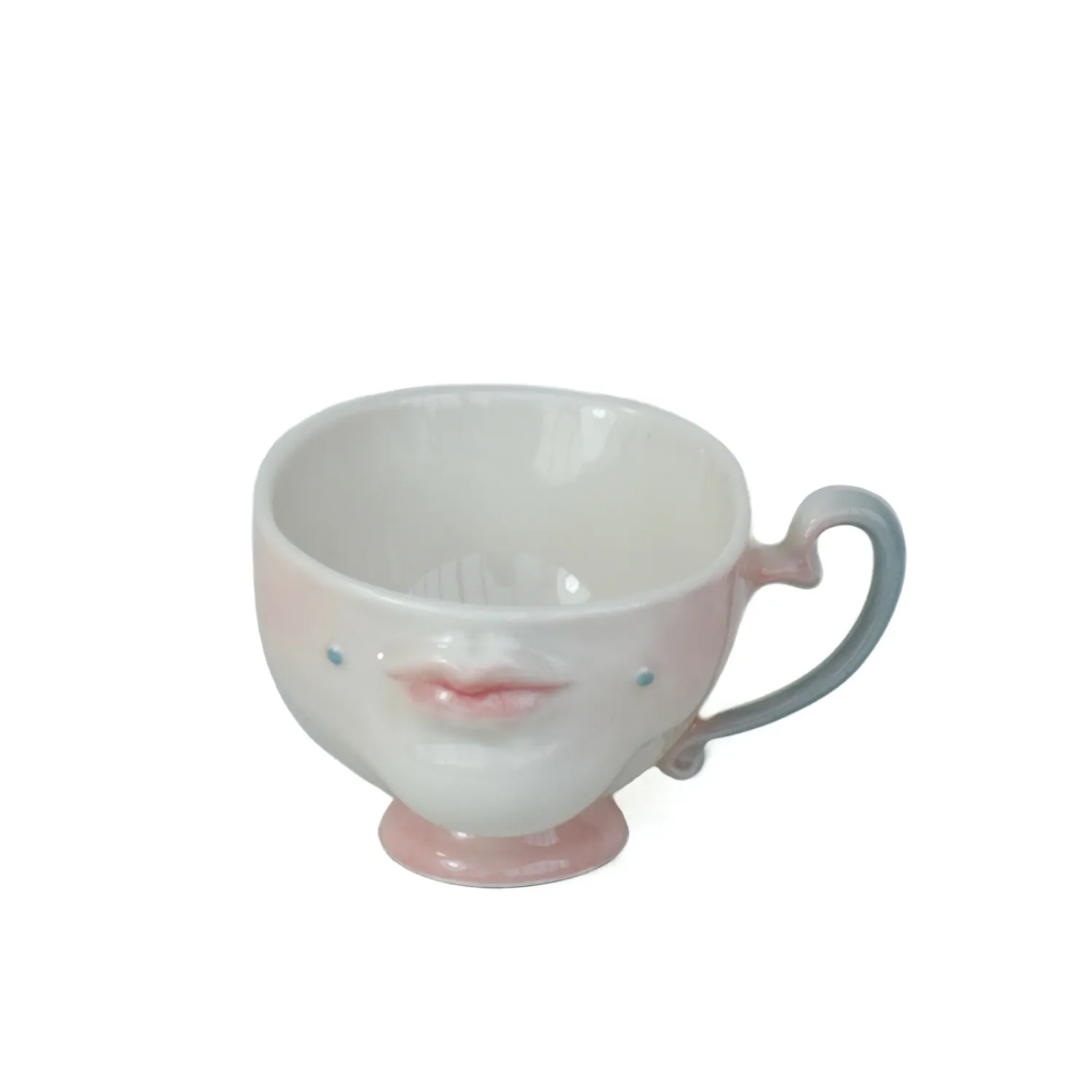 The Kissing Cup Theatre Porcelain Art Cup Origin - Blue, Porcelain image