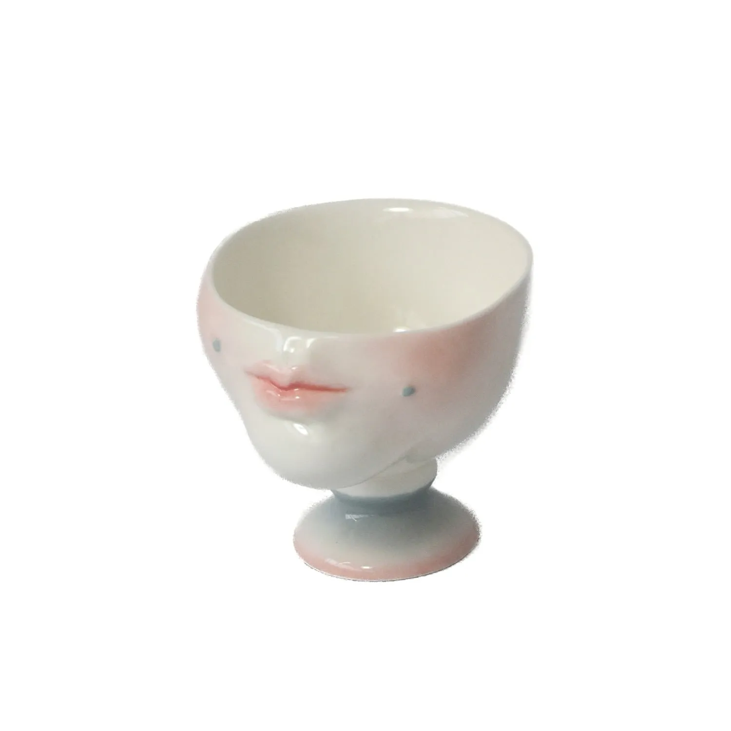 The Kissing Cup Theatre Porcelain Art Cup Seaside Sunset - Blue, Porcelain