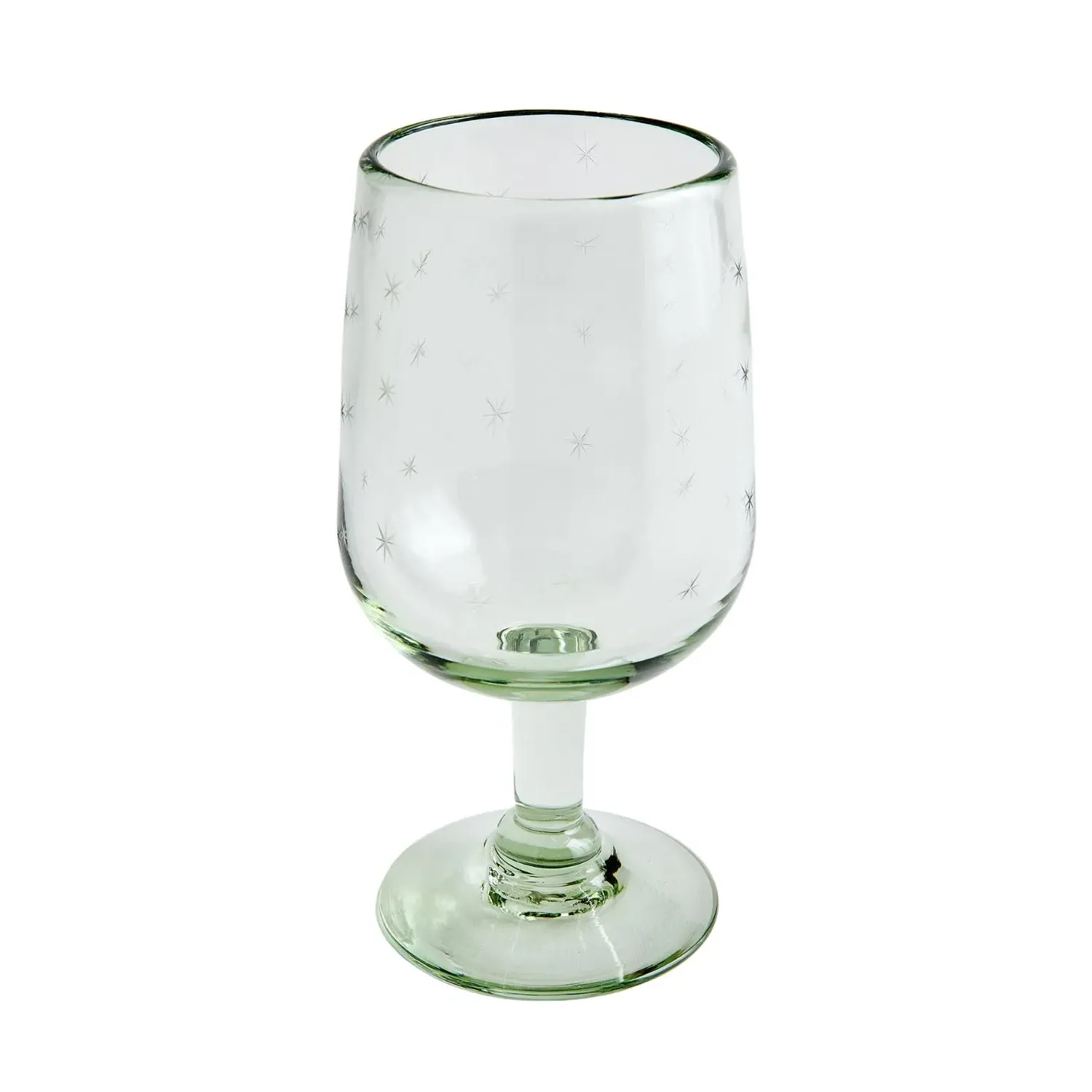 Starry Night Goblet - Clear, Recycled Glass