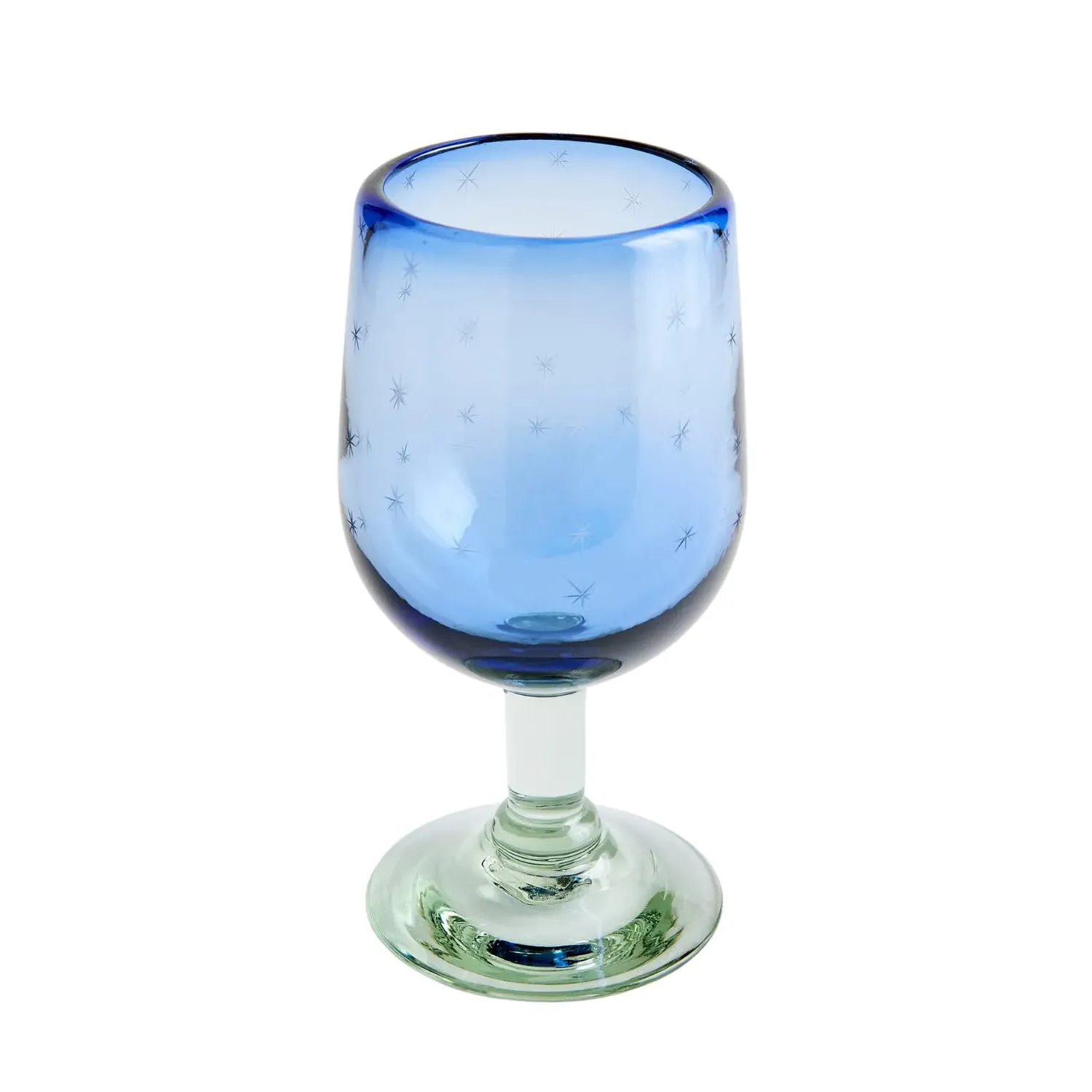 Starry Night Goblet - French Blue, Recycled Glass