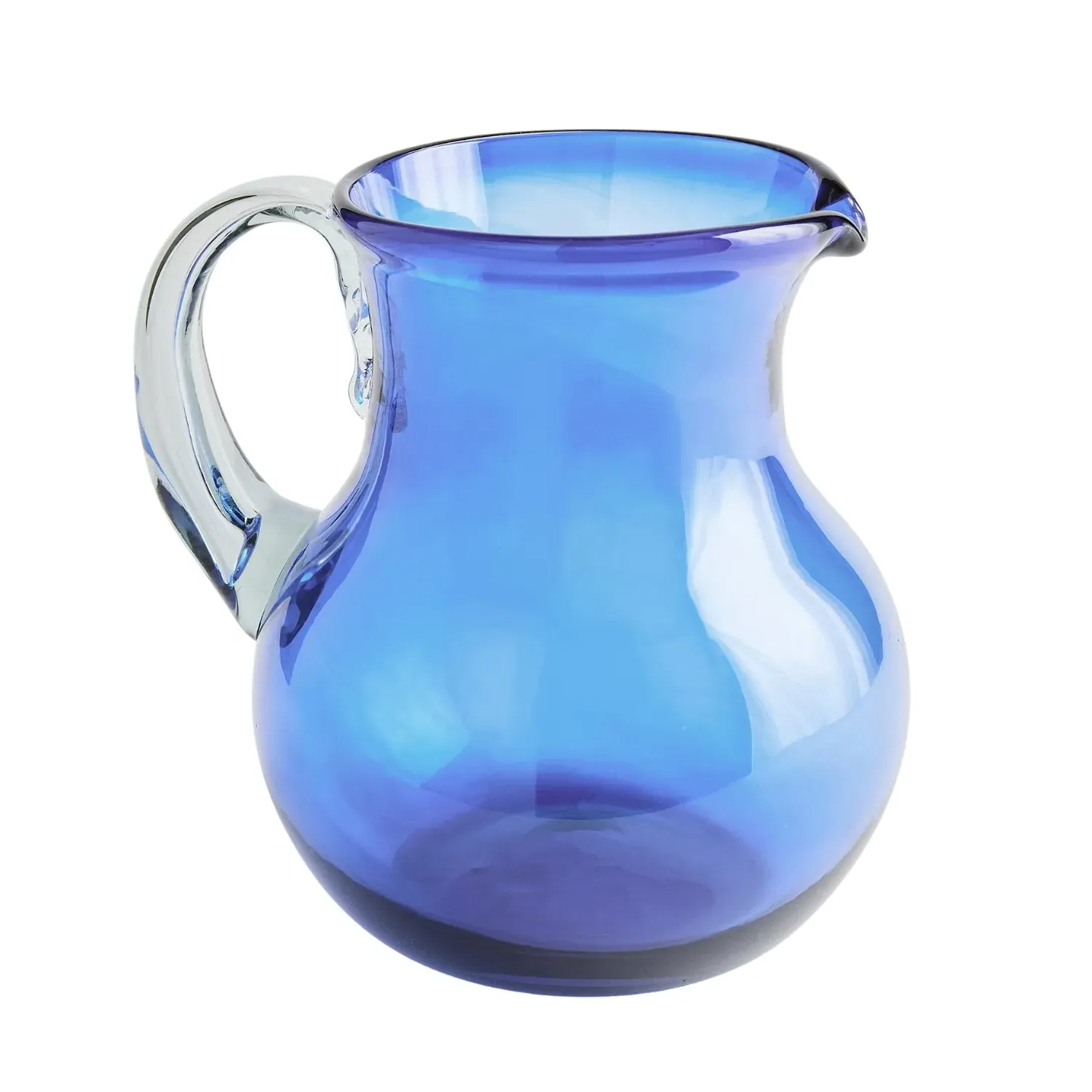 Verano Round Pitcher - Blue, Glass