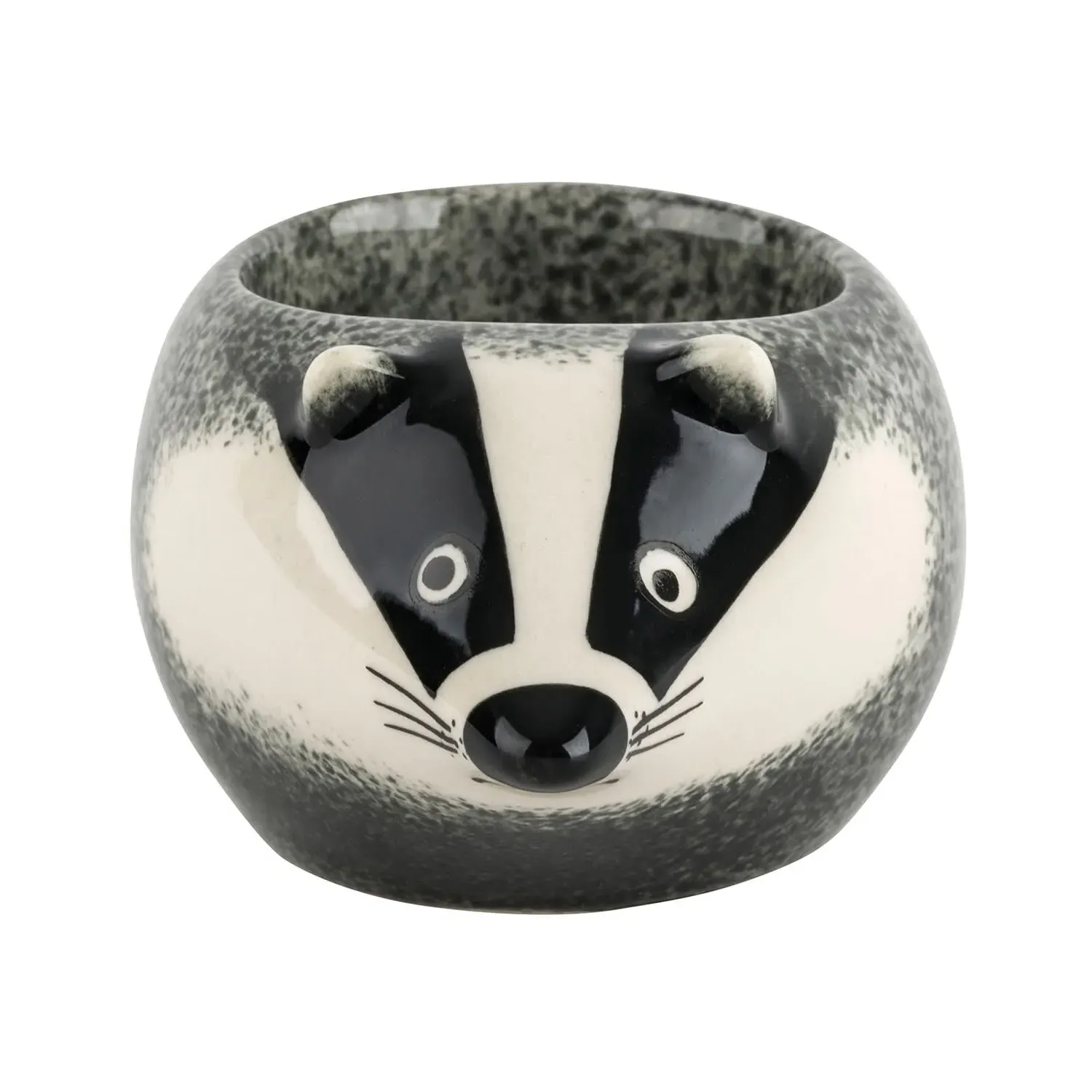 Badger Egg Cup - White, Ceramic image