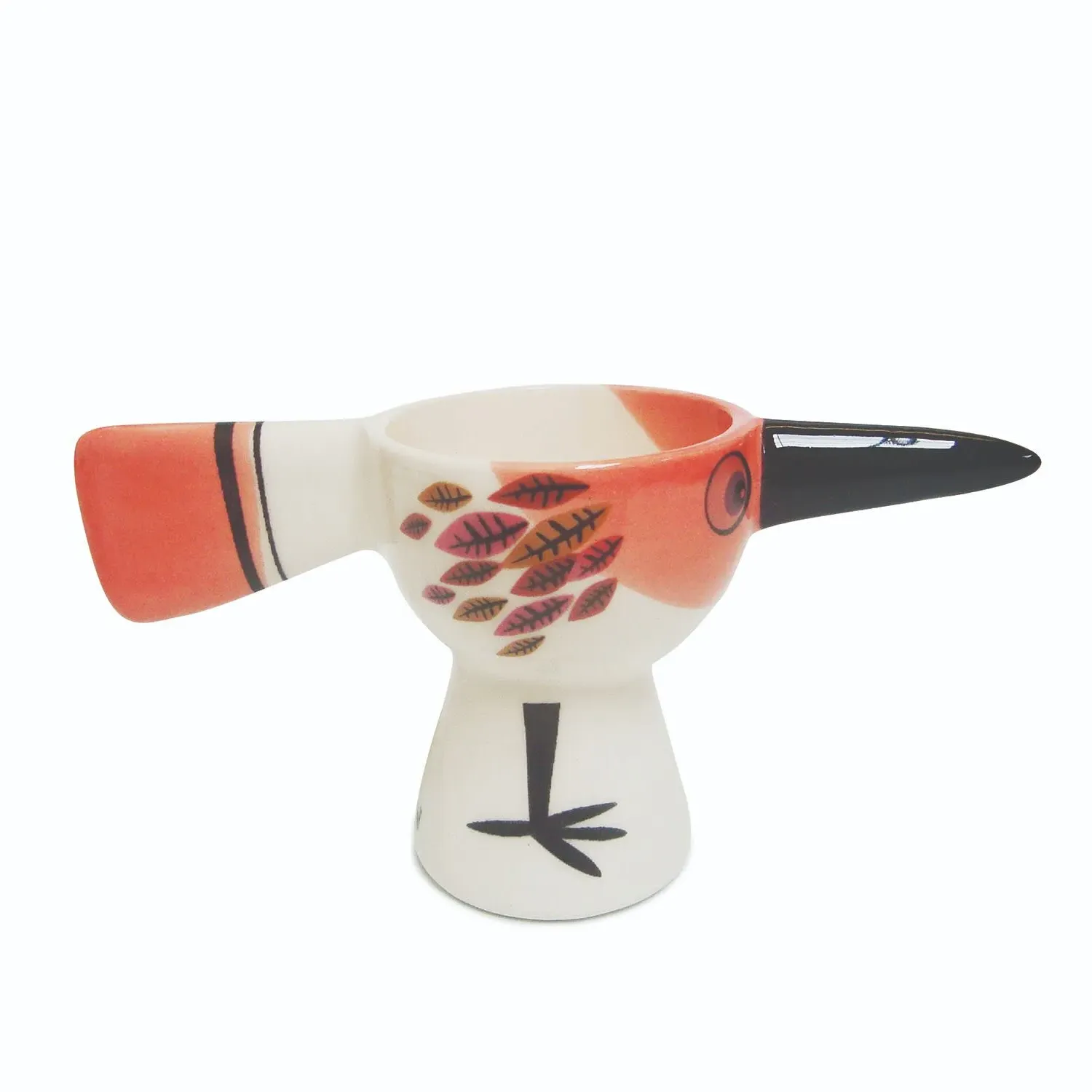 Bird Egg Cup - Red, Ceramic