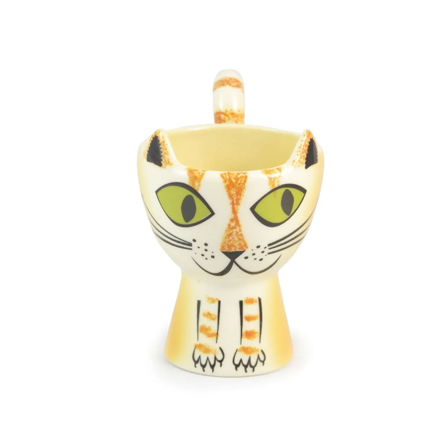 Cat Egg Cup - Orange, Ceramic